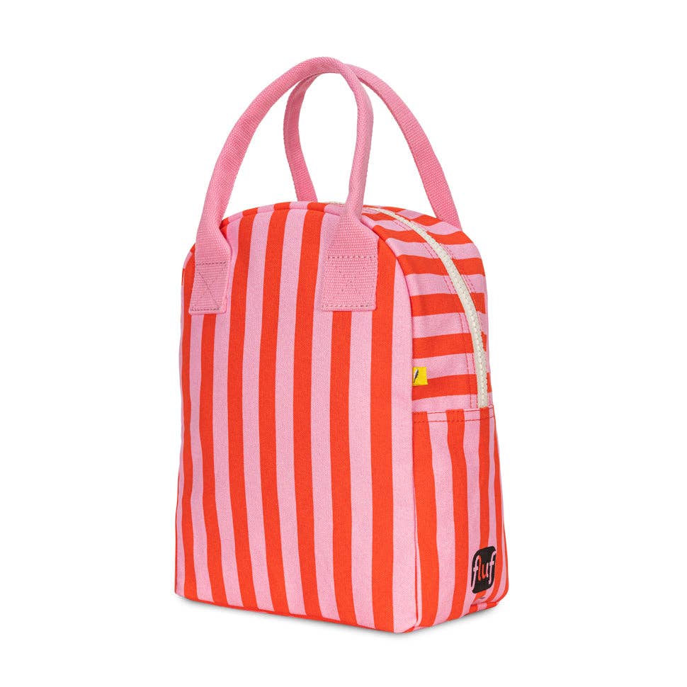 Fluf - Zipper Lunch - Awning Stripe Pink