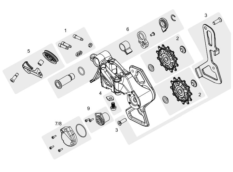 TRP EVO 11-speed rear derailleur M9070 for road cycling - mechanical precision for riders"