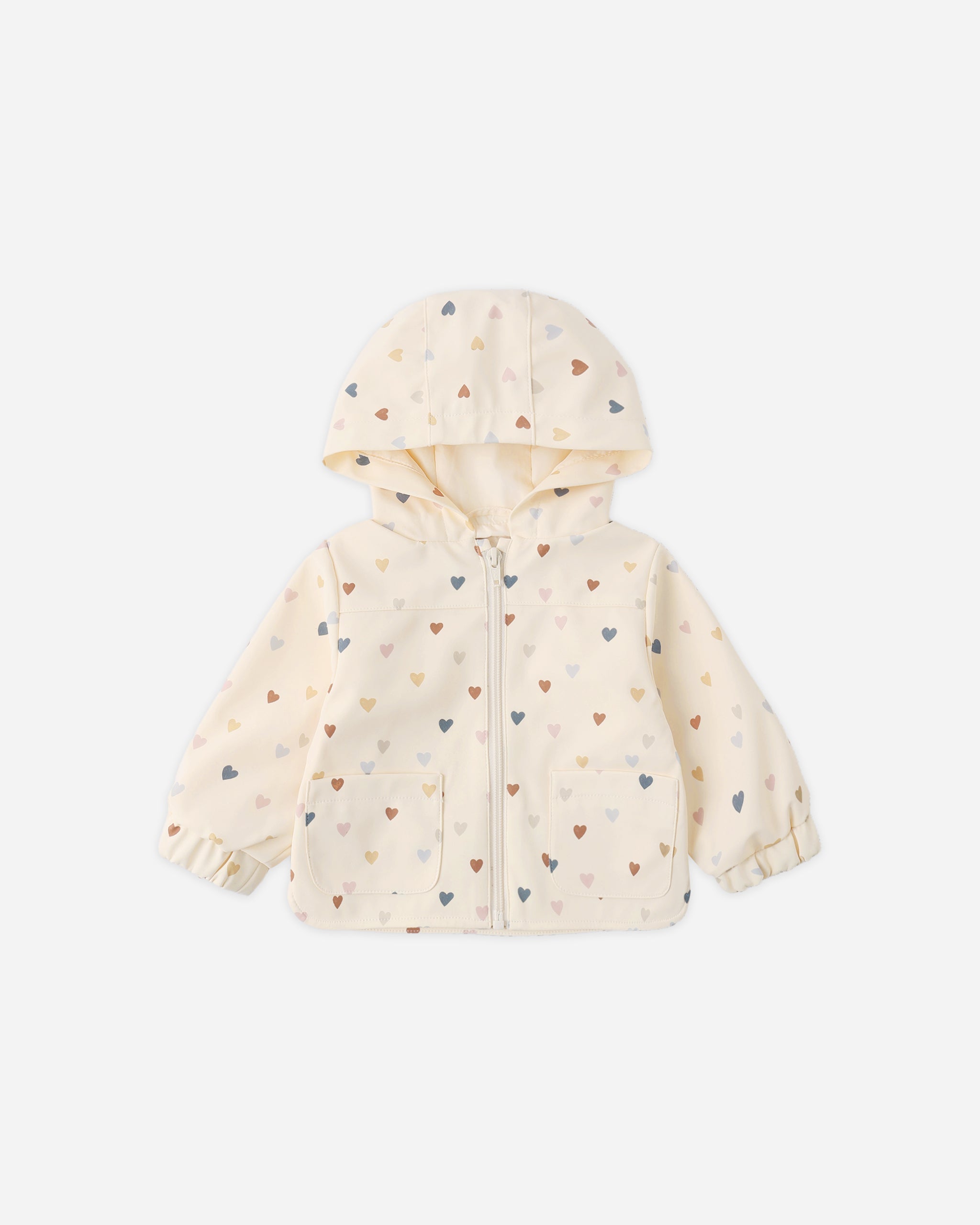 Baby jacket with heart pattern