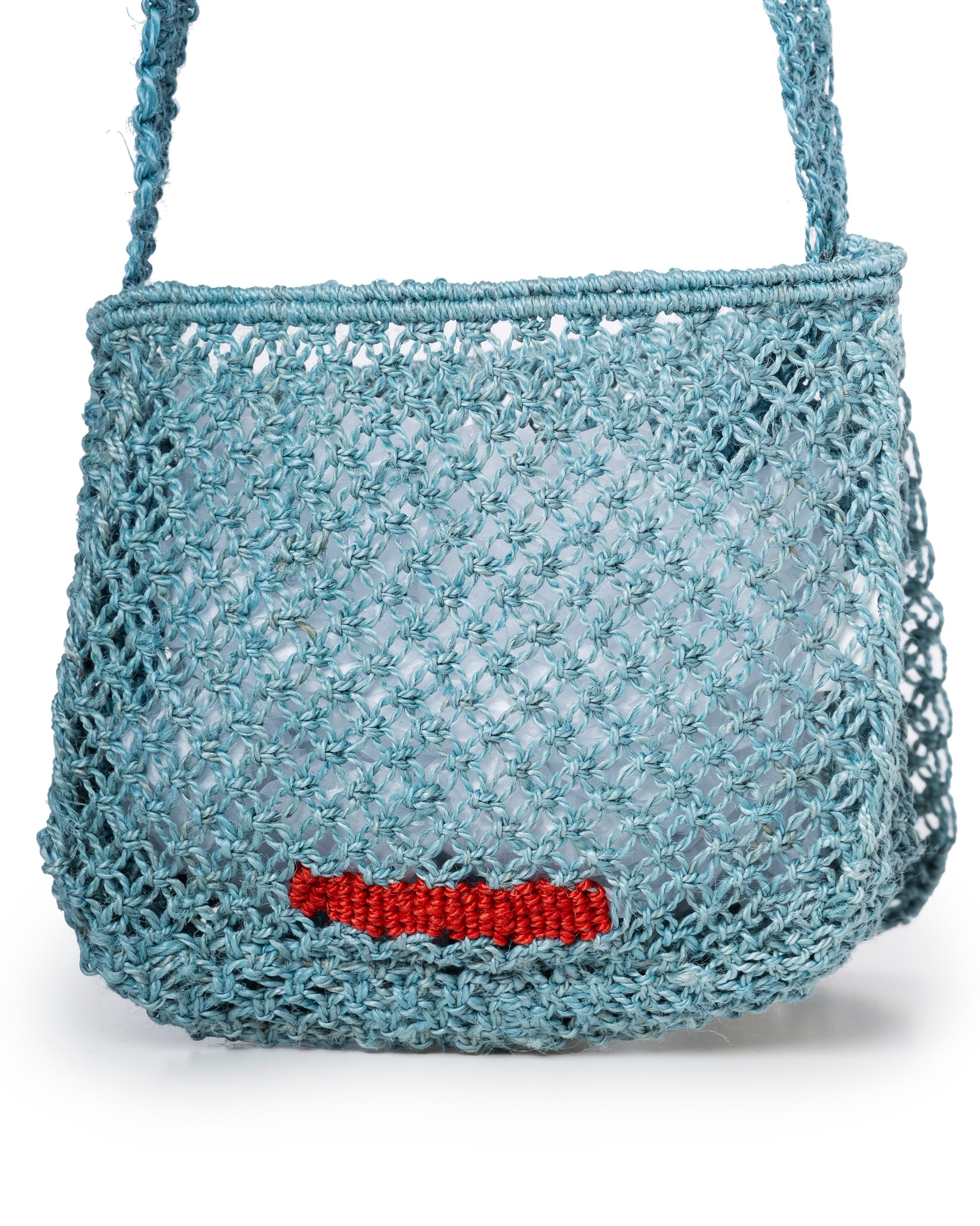 The Jacksons Lola Big Eyes Jute Tote Bag-Sky Blue