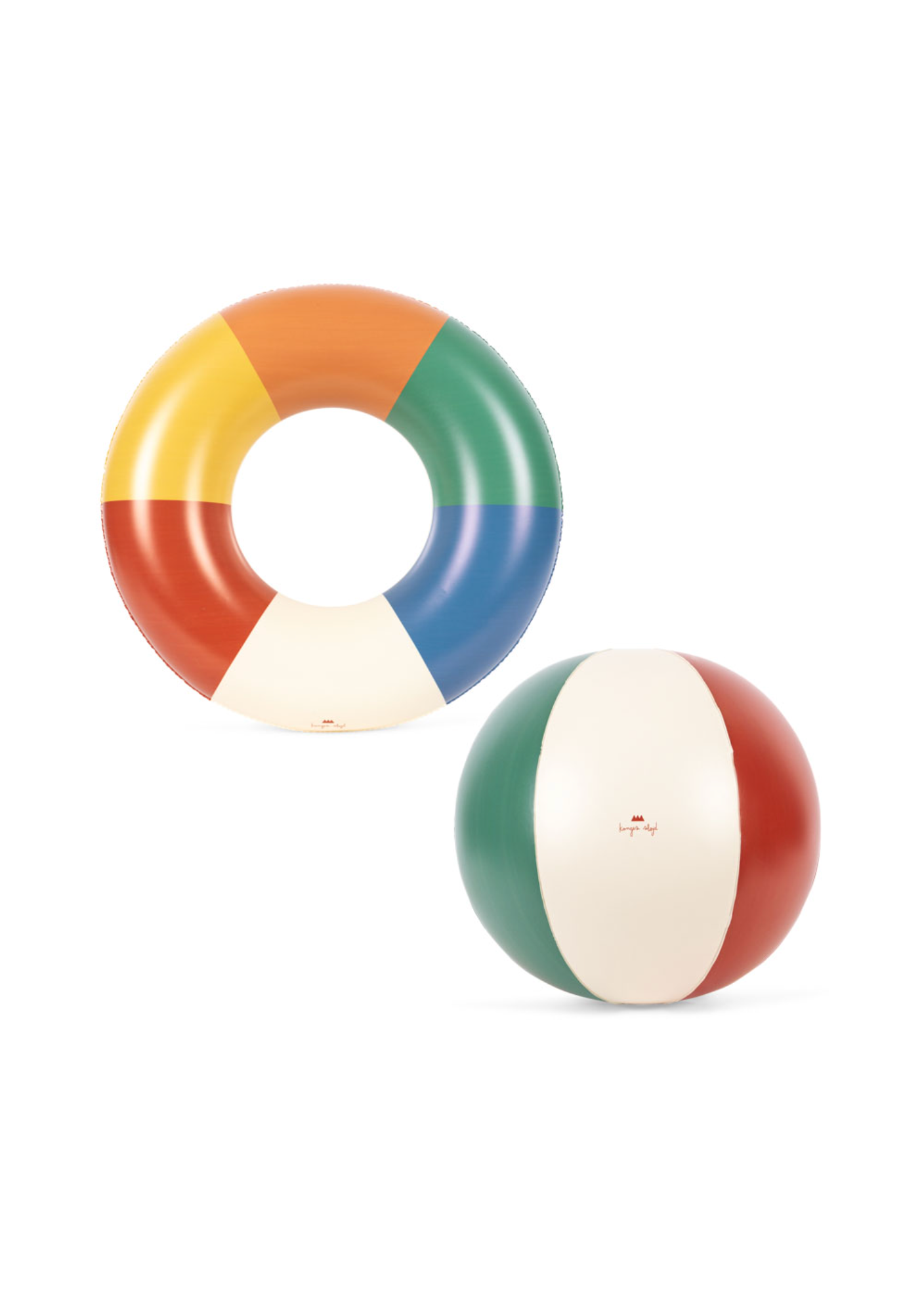 Konges Sløjd Swim Ring & Beach Ball Set – Multi