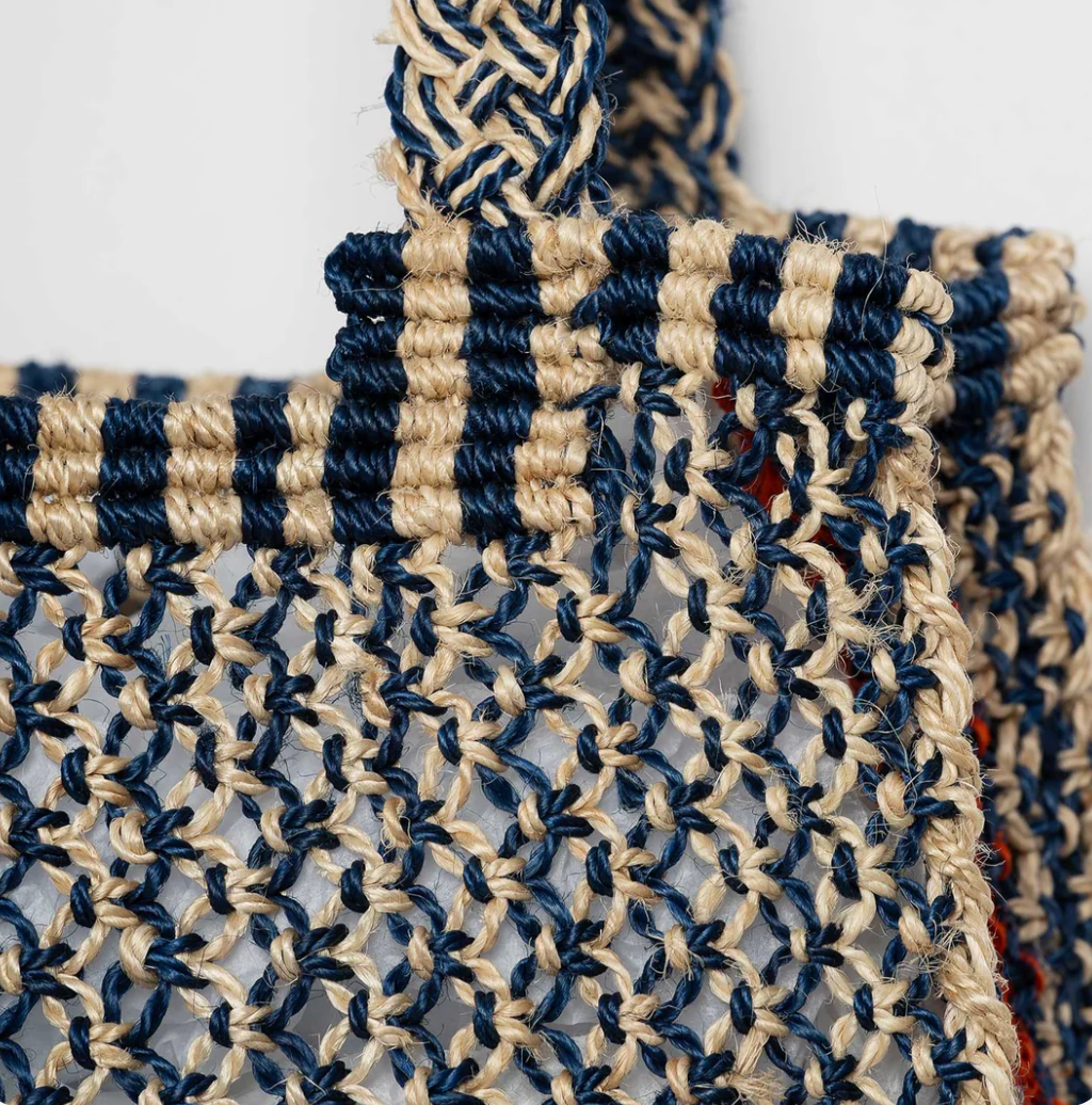 The Jacksons Bonjour Indigo/Natural Spice Cara Jute Bag