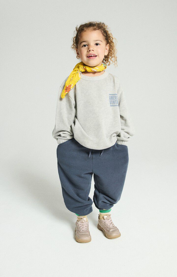 American Vintage Kid’s Hoodie ZOFBAY – Heather Grey American Vintage