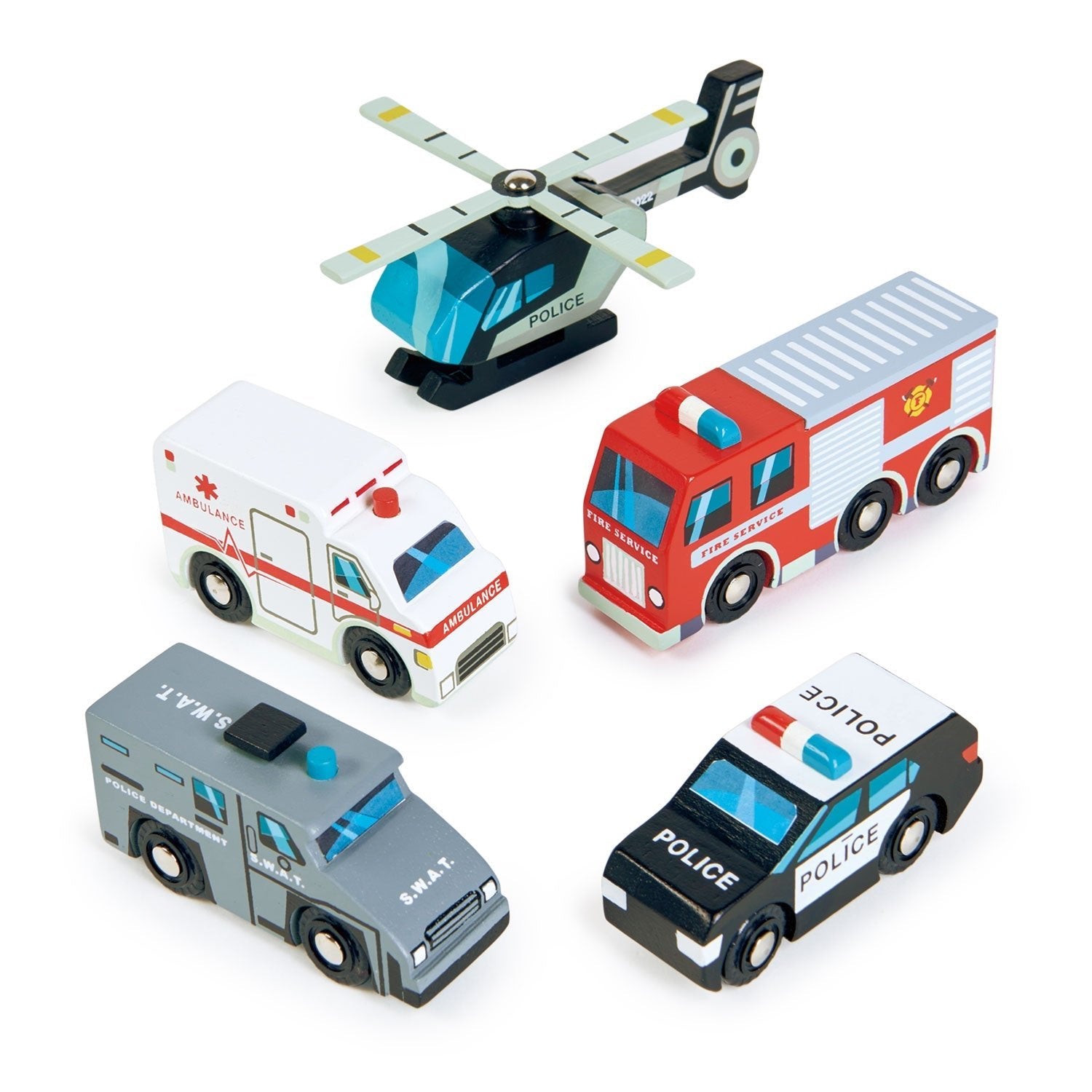 Emergency Vehicles Tender Leaf Toys