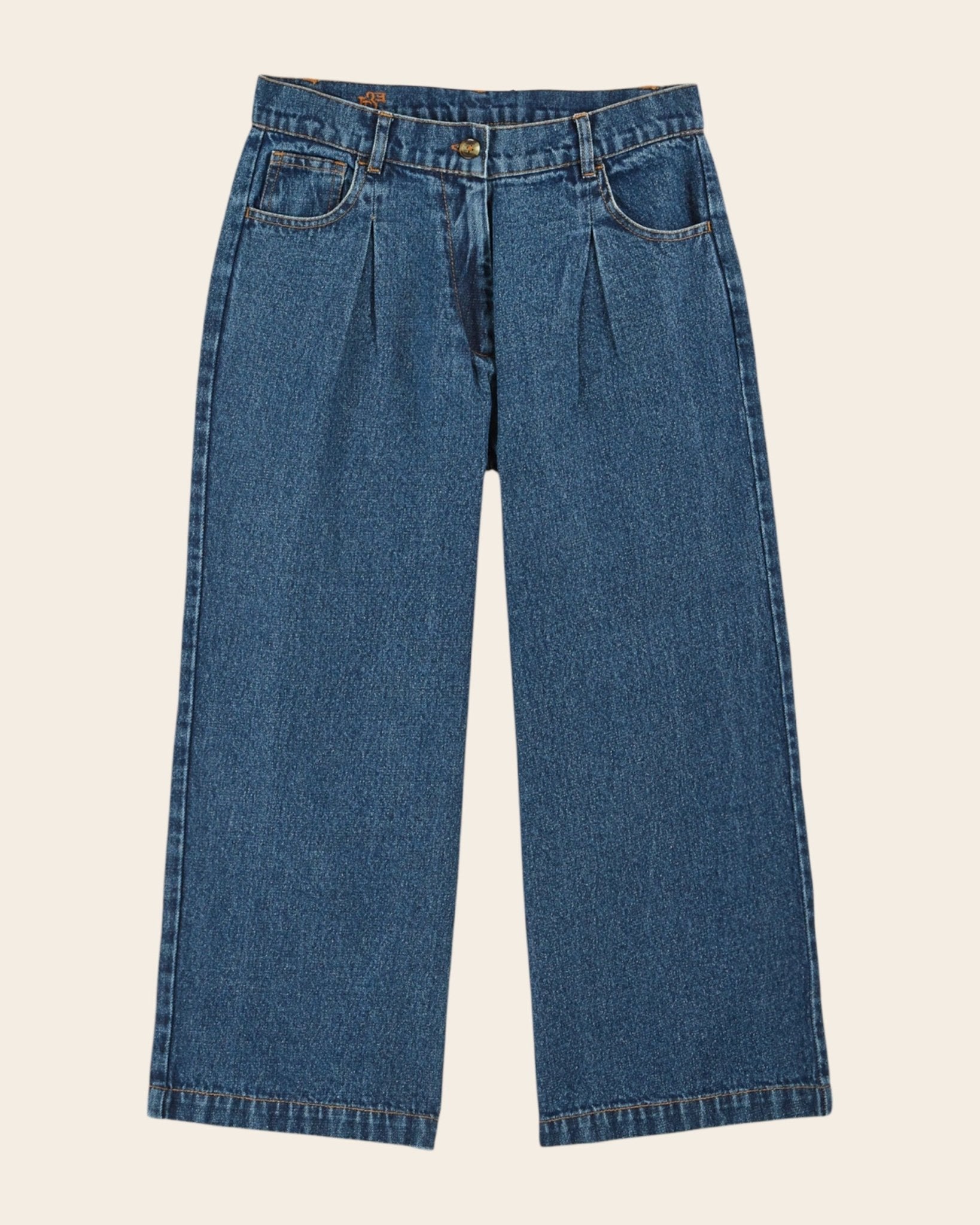 Emile et Ida Jean - Crop denim bleu Emile et Ida