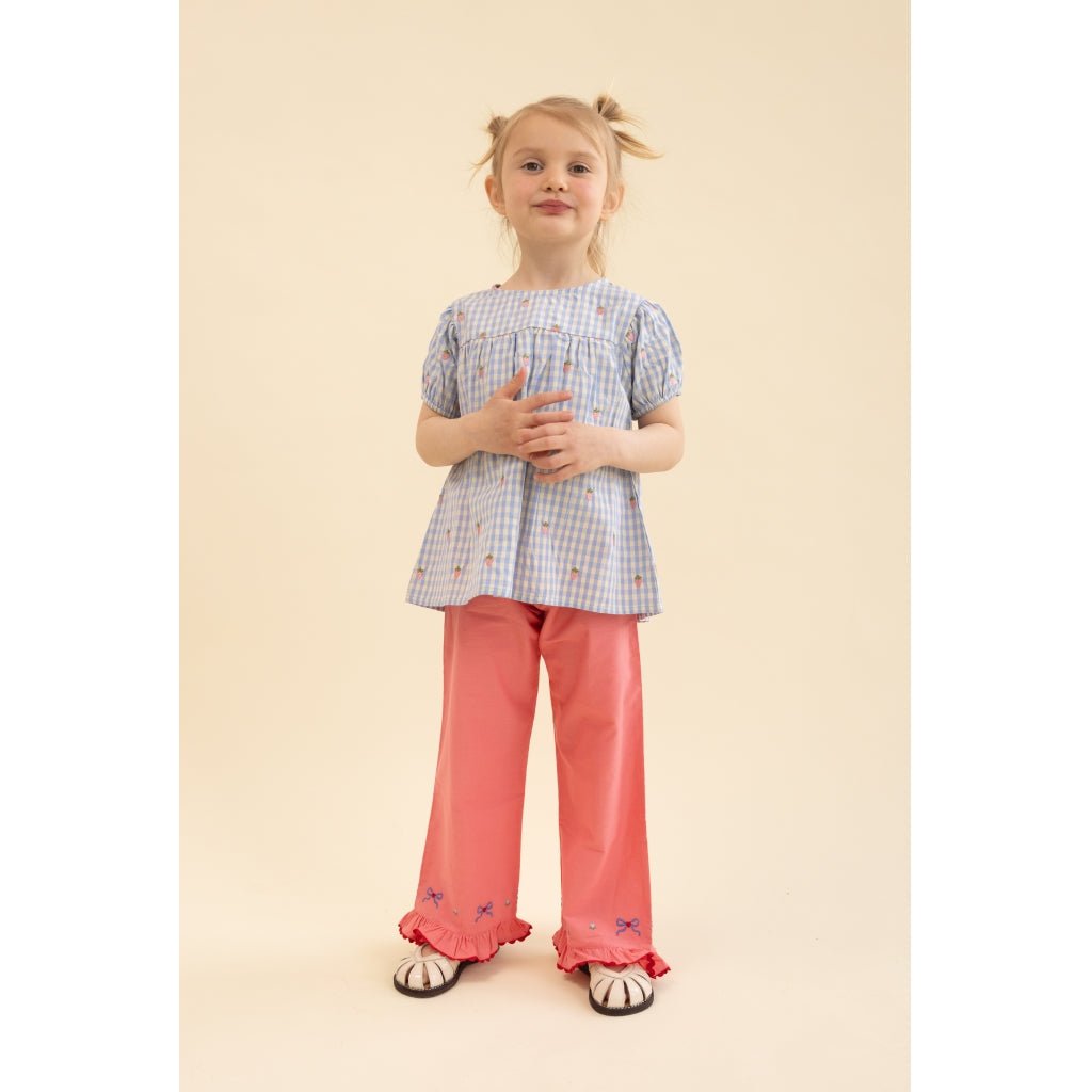 Flöss Mille Blouse - Sky Berry Gingham