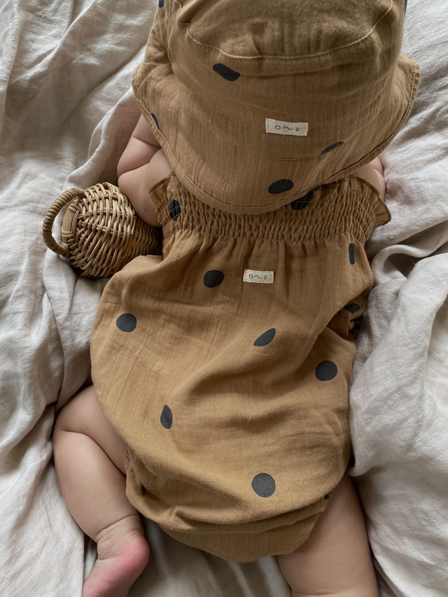 Gold Dots Bucket Sun Hat Organic Zoo