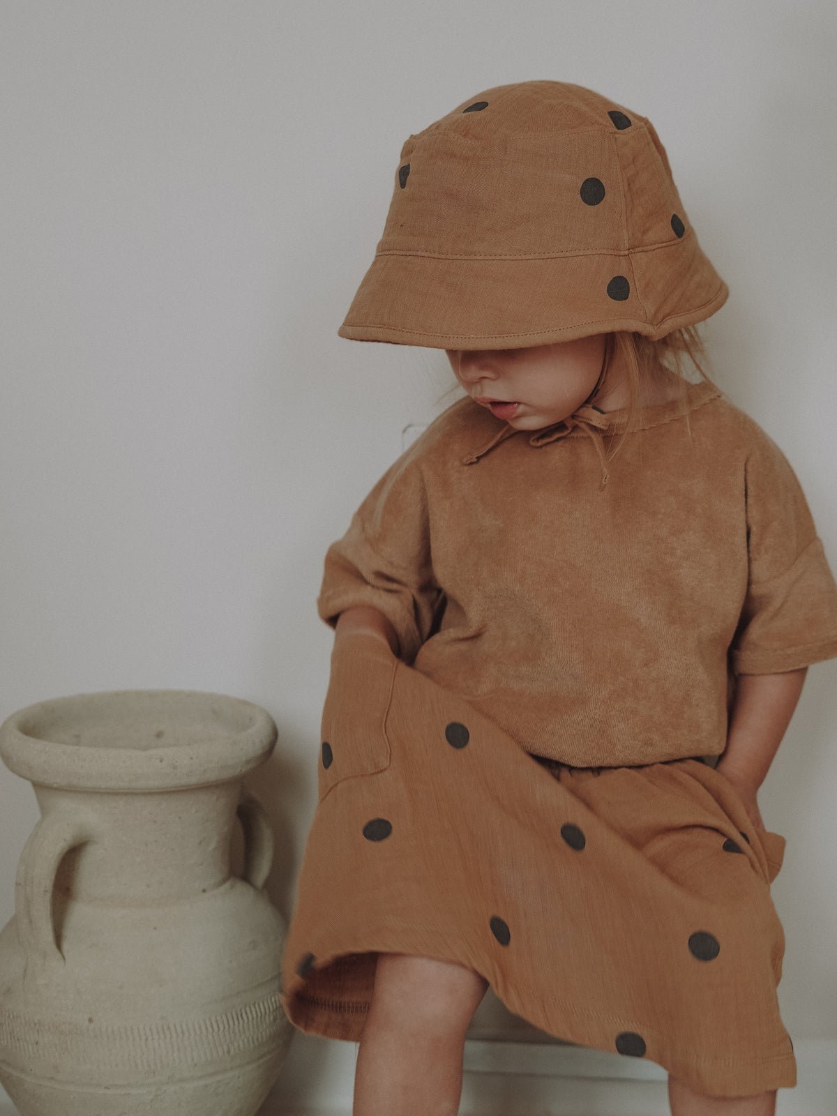 Gold Dots Bucket Sun Hat Organic Zoo