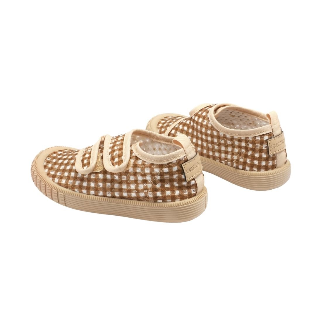 GRECH & CO. Play Shoes | Recycled Mesh - Sienna Gingham Grech & Co