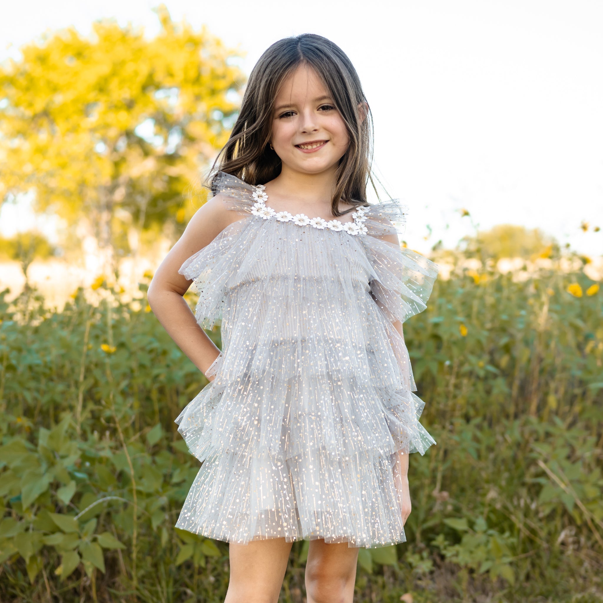 Harper Layered Dress - White Petite Hailey