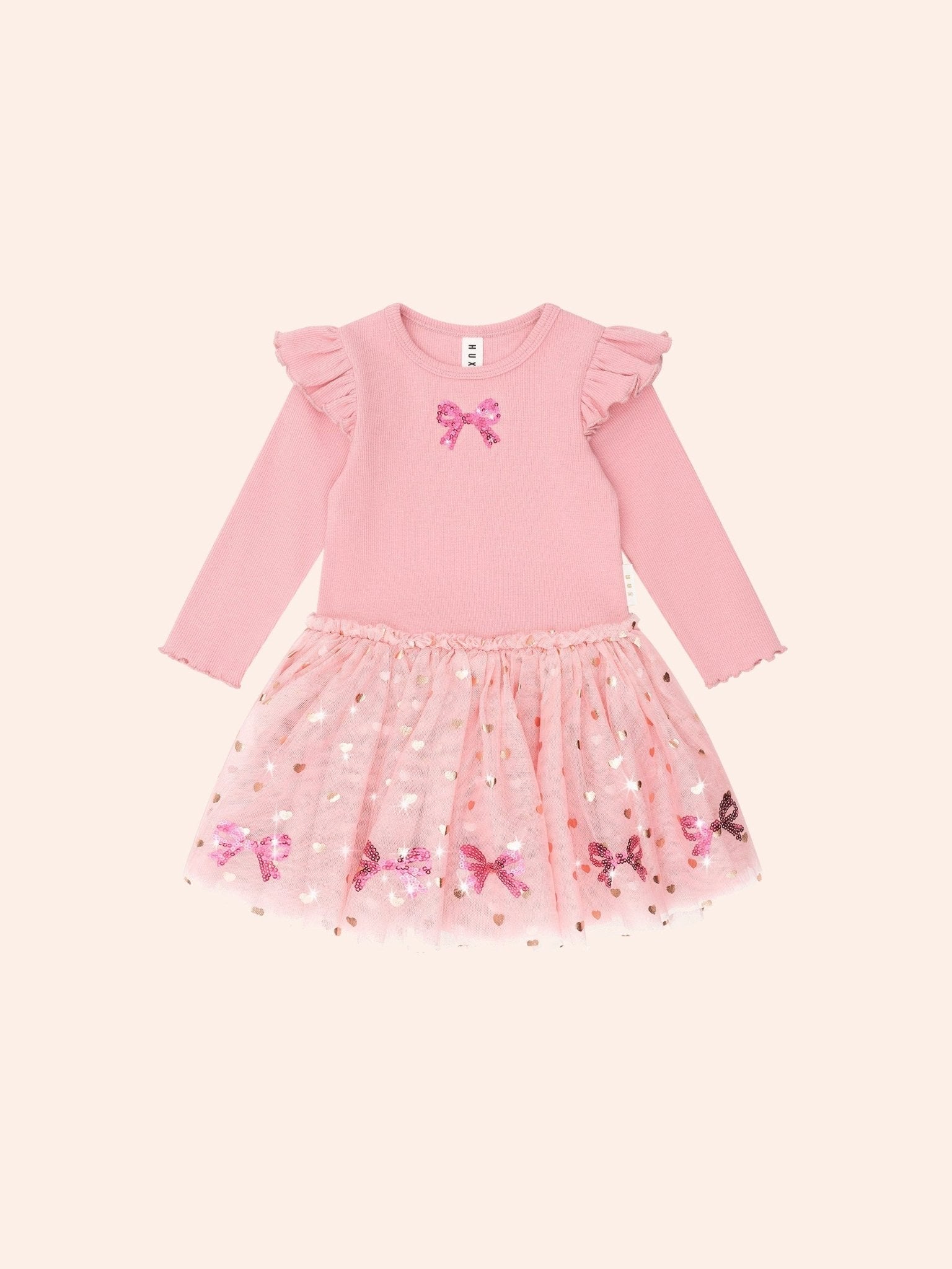Huxbaby Sequin Bow Tulle Dress Huxbaby