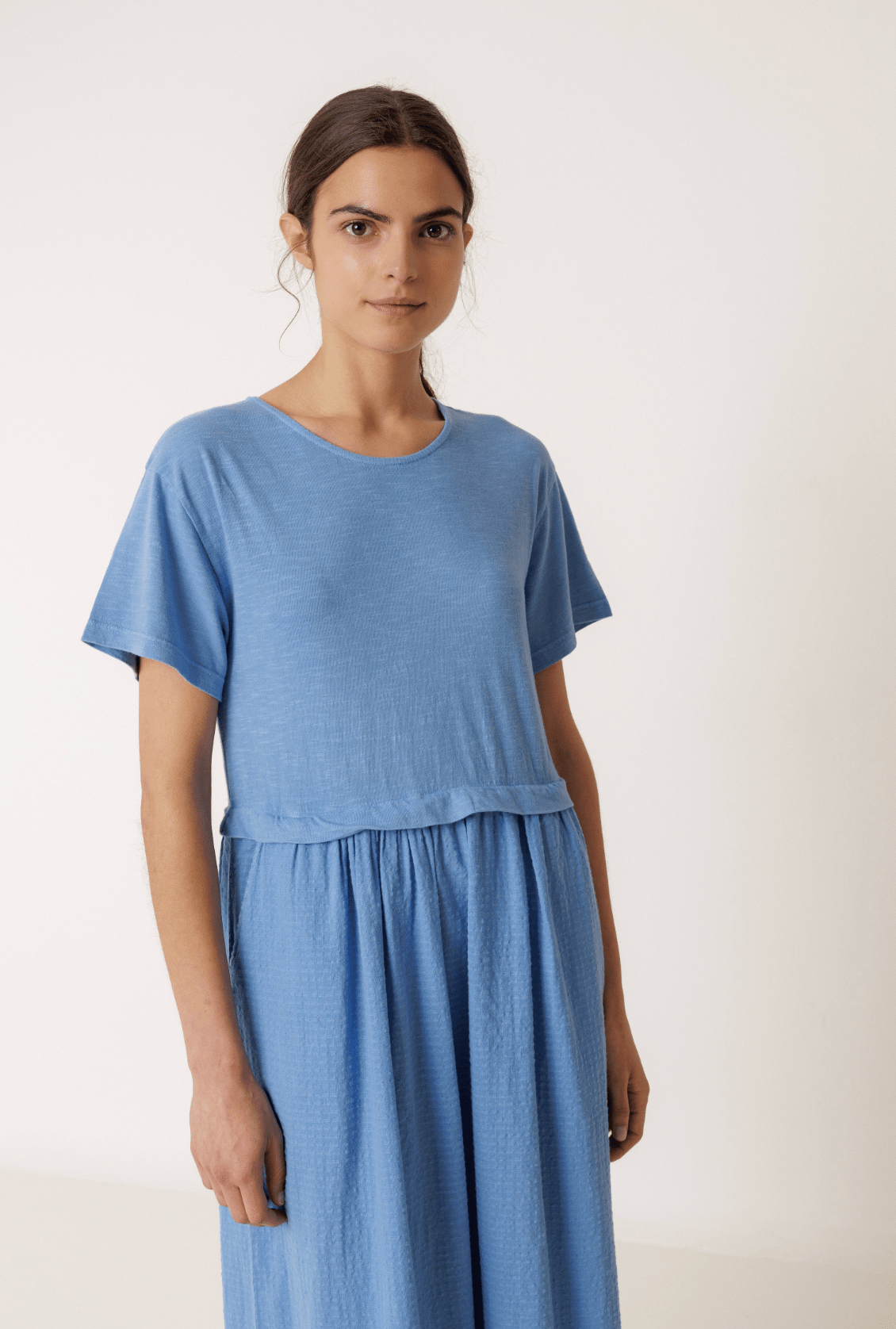 Indi & Cold Combination Midi Dress – British Blue INDI&COLD