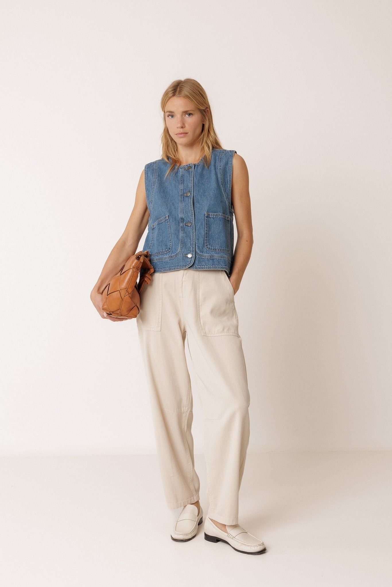 Indi & Cold Denim Vest – Recycled Cotton & Linen INDI&COLD