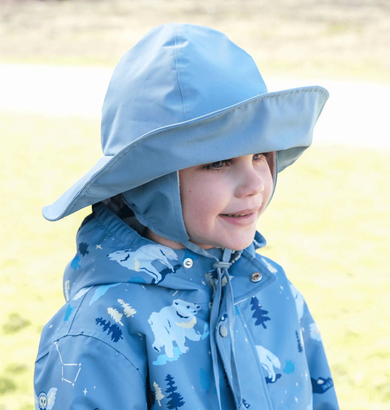 Jan & Jul Kids Waterproof Rain Hats | Dusty Blue Jan & Jul