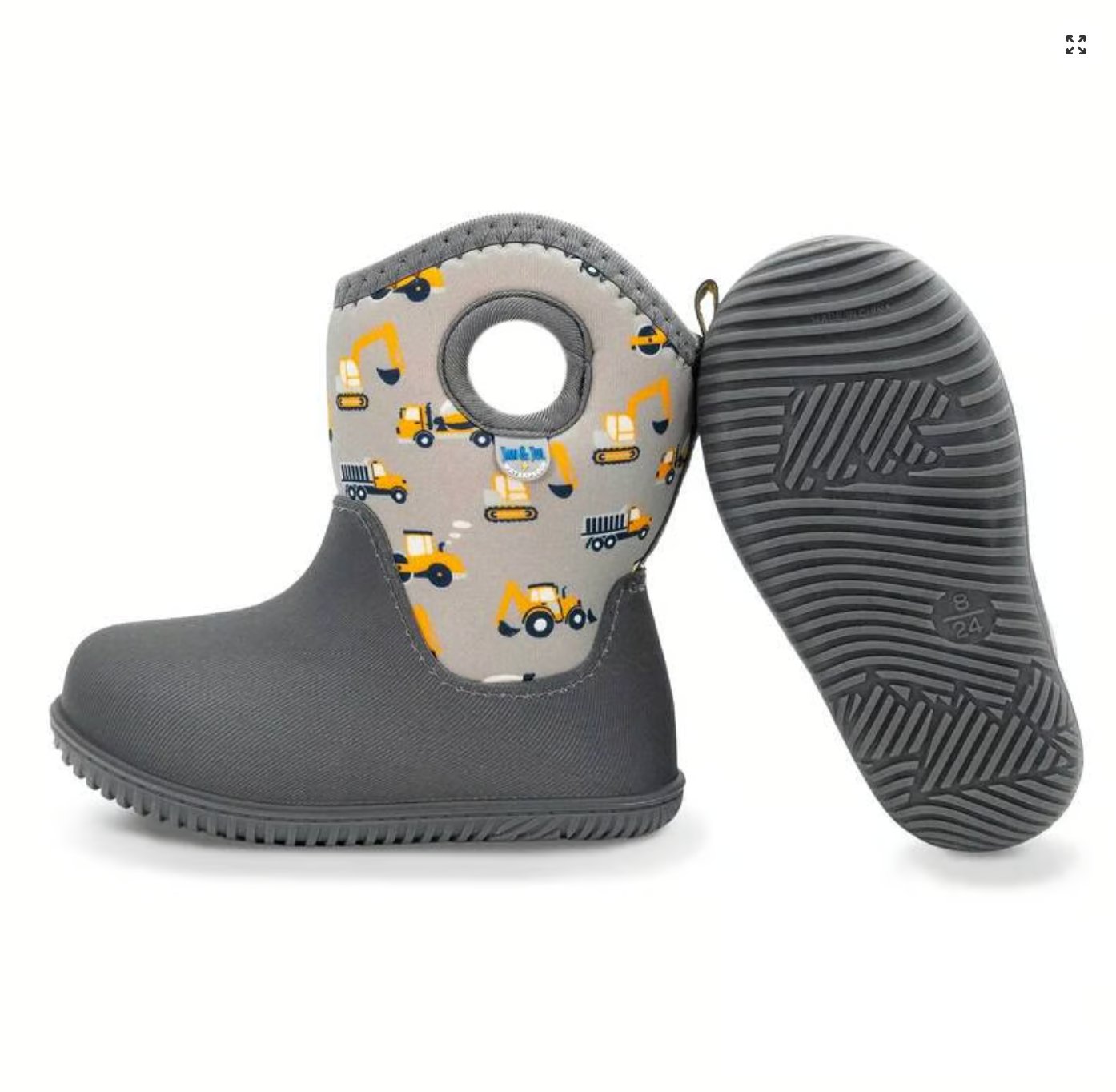 Jan & Jul Kids Lite Waterproof Boots | Grey Construction Jan & Jul