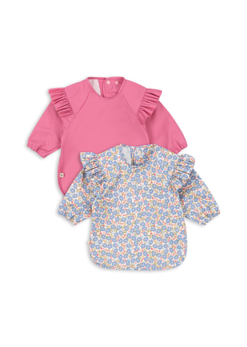 Konges Sløjd 2 - Pack Sleeved Bibs – Fleur Rosier & Chateau Rose Konges Sløjd