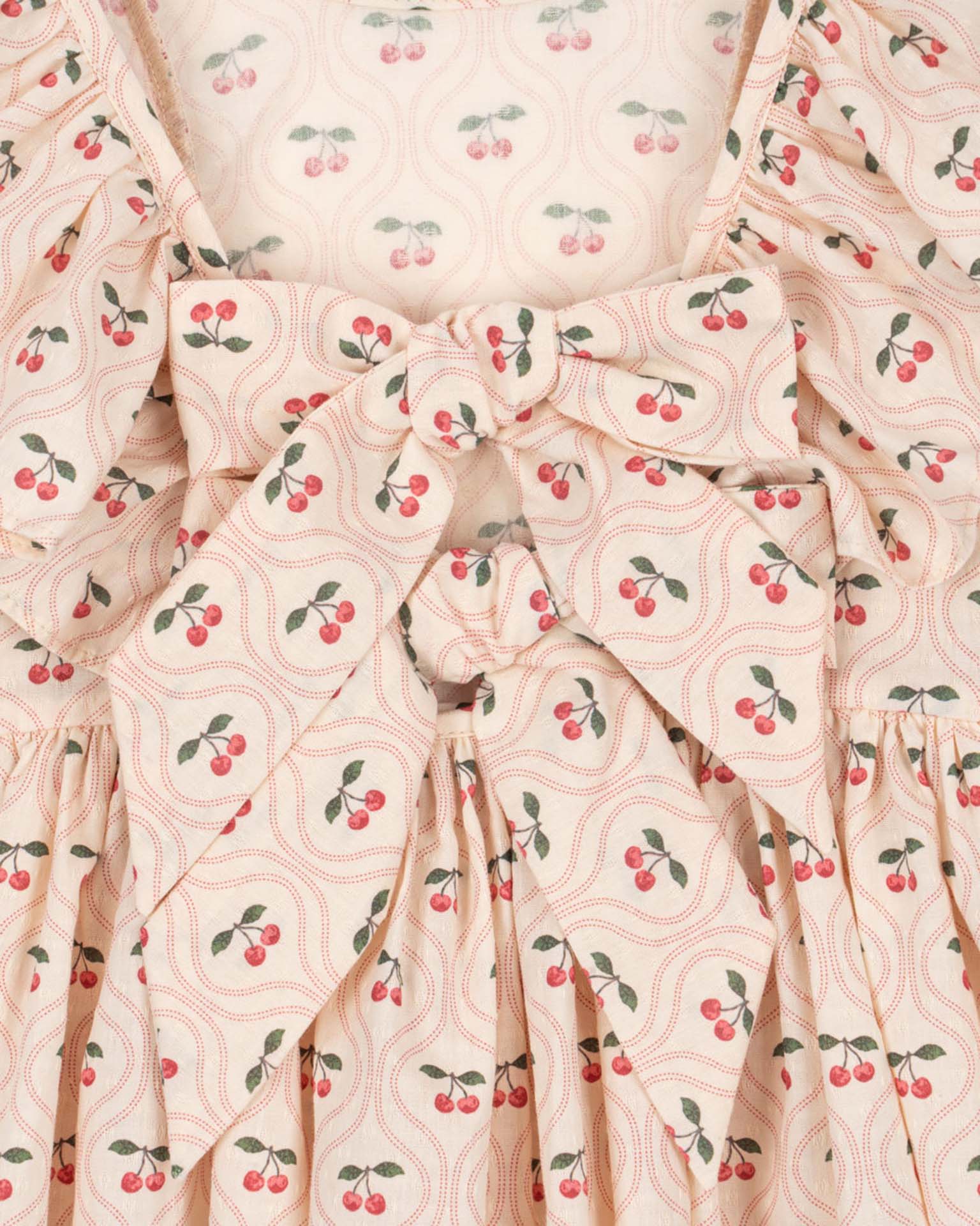 Konges Sløjd Cianna Bow Dress – Cherry Pink Motif | Baby & Toddler Dress konges sløjd