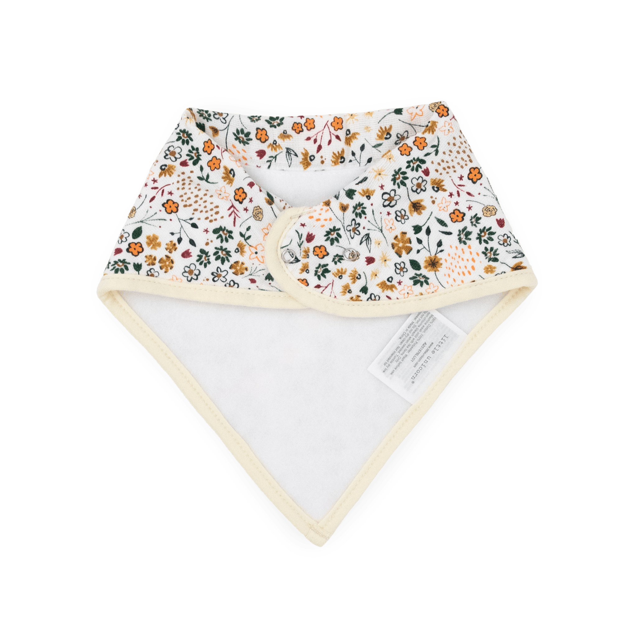 Little Unicorn Cotton Muslin + Fleece Bandana Bib 4 Pack - Pressed Petals Little Unicorn