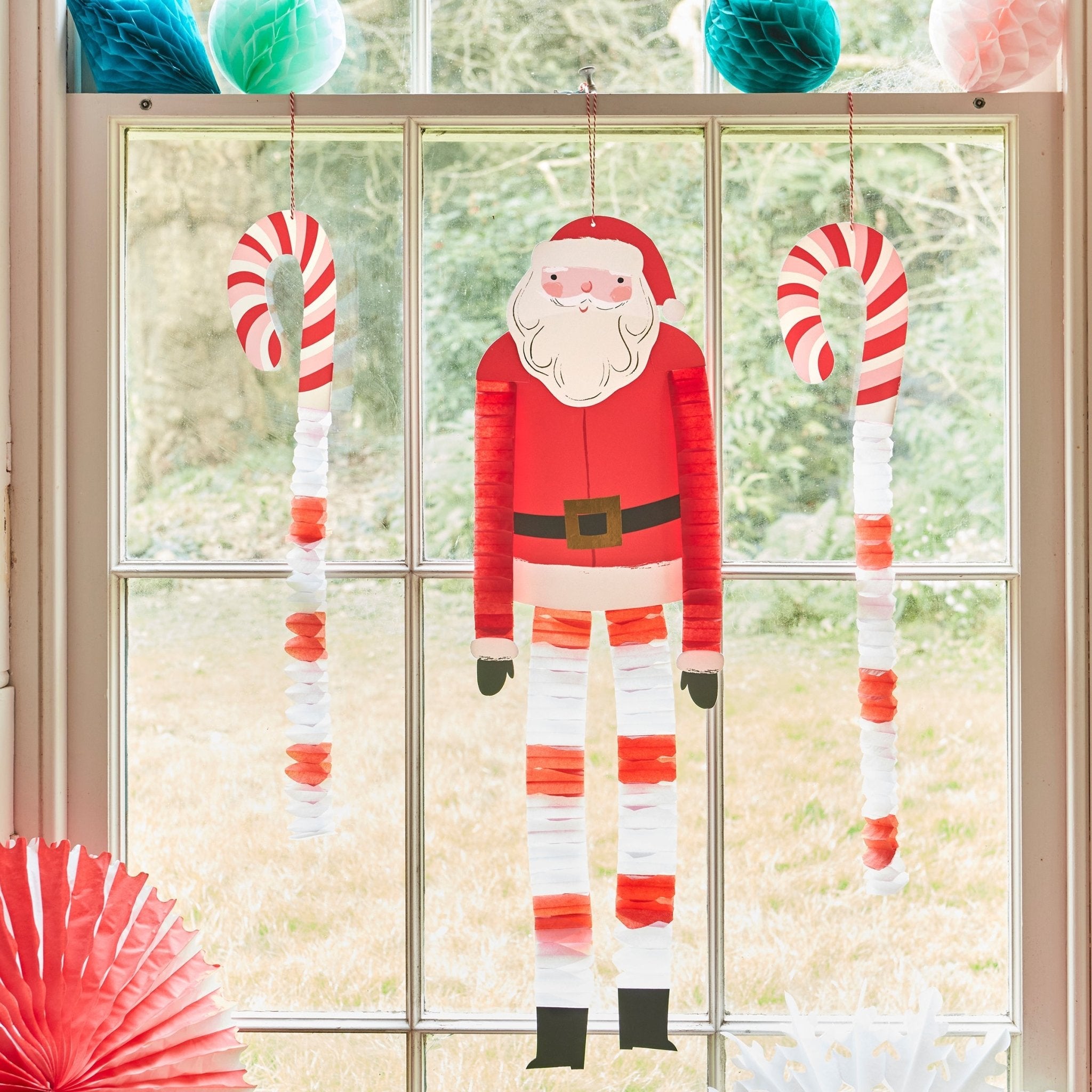 Long Legged Santa & Reindeer Decorations (x 4) Meri Meri