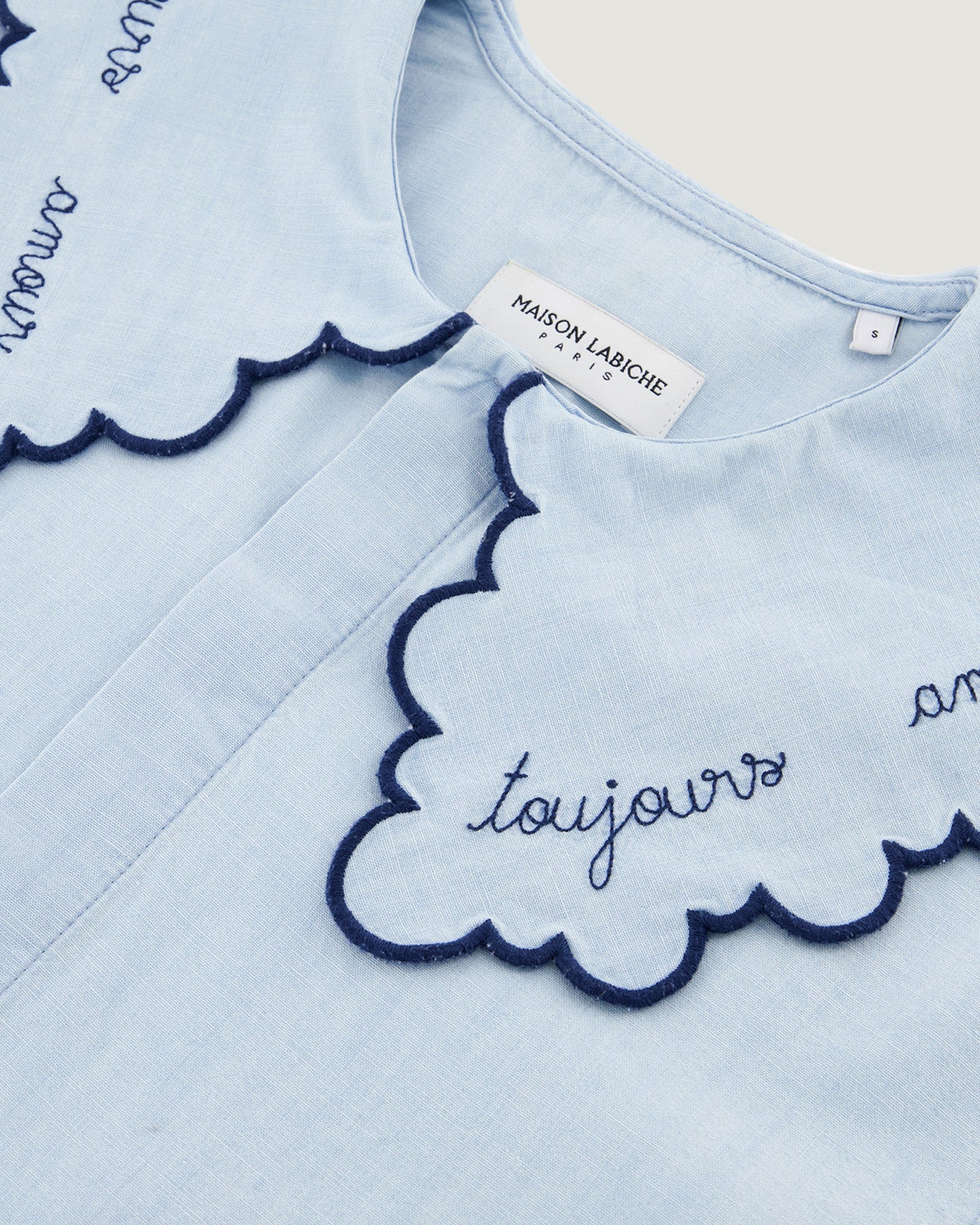 Maison Labiche "Amour Toujours" sourdière shirt DENIM BLEACHED Maison Labiche