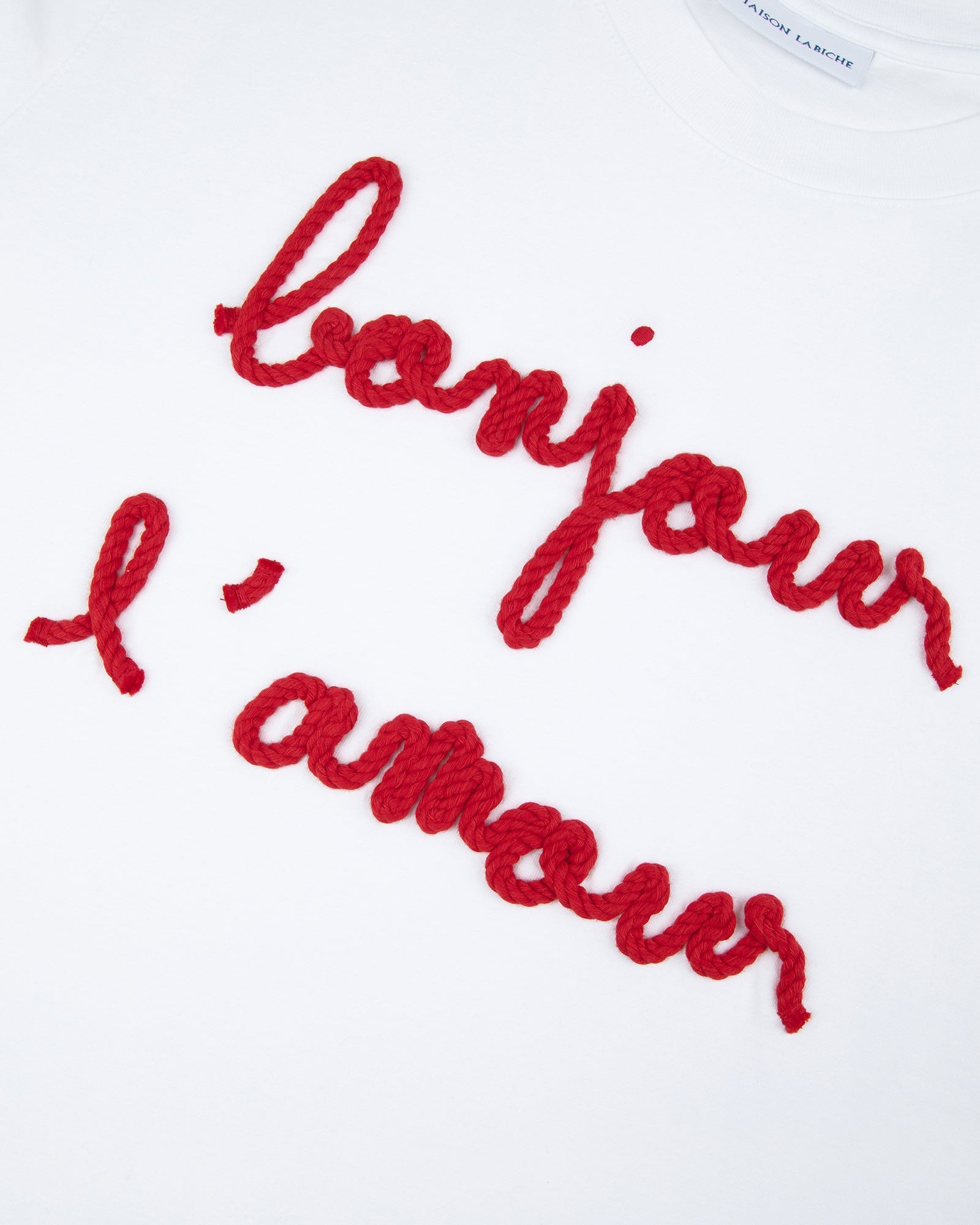 Maison Labiche "Bonjour L Amour" popincourt t-shirt White Maison Labiche