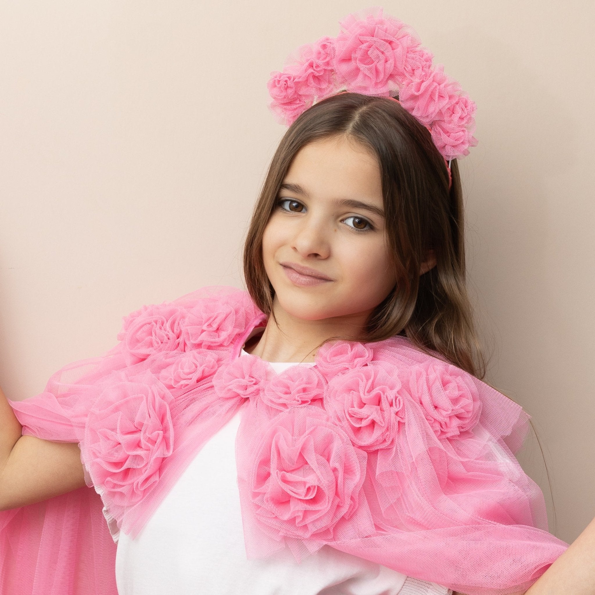 Mimi & Lula Pink ruffle flower headdress Mimi & Lula