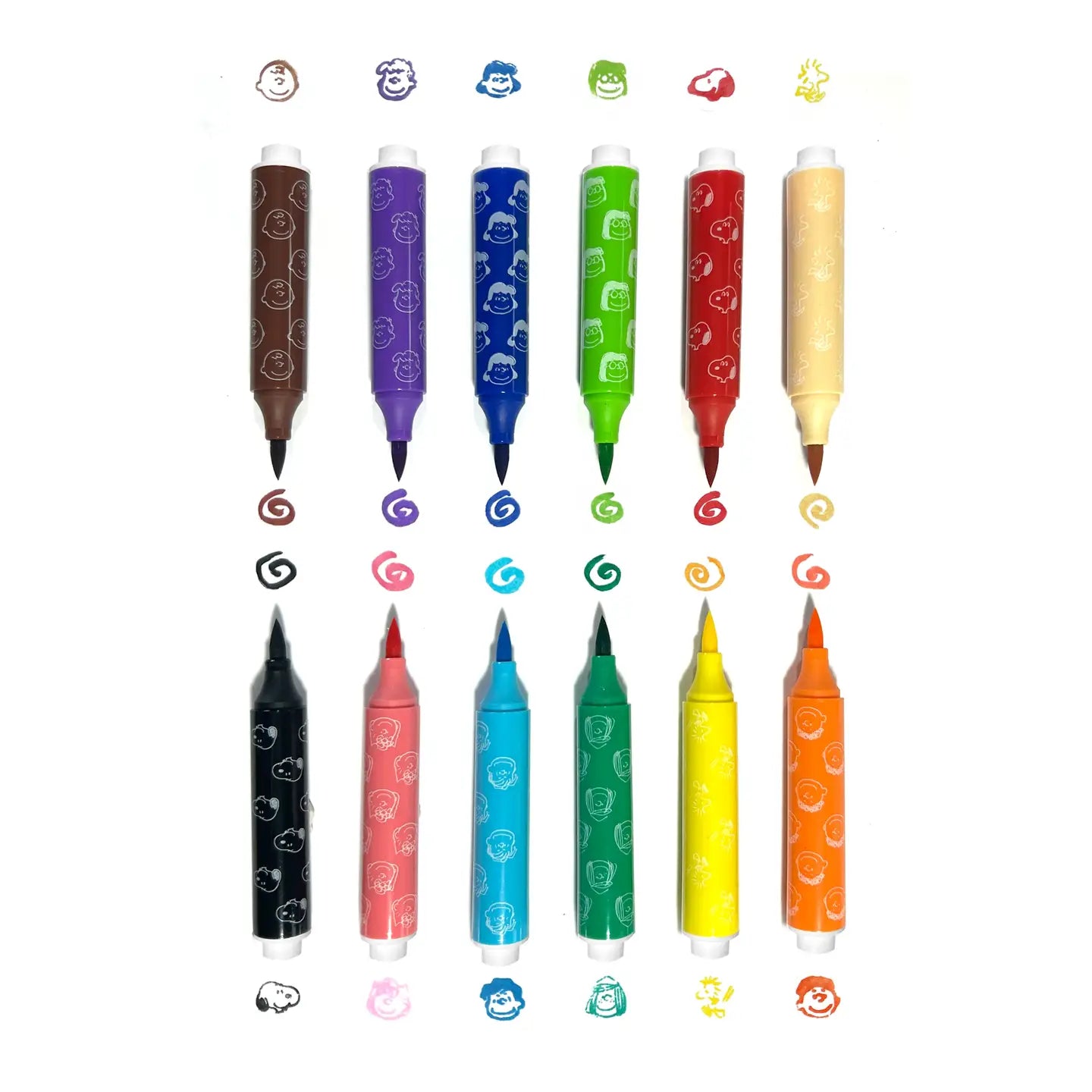 NEW OOLY X Peanuts: Double - Ended Brush & Stamp Markers OOLY