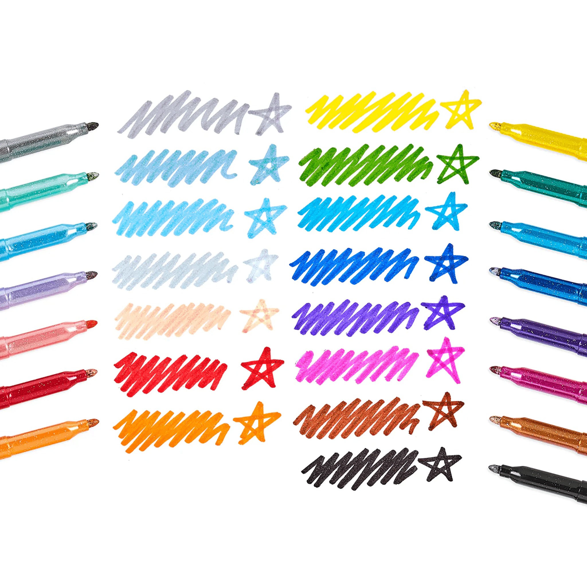 OOLY Rainbow Sparkle Glitter Markers - Set of 15 OOLY