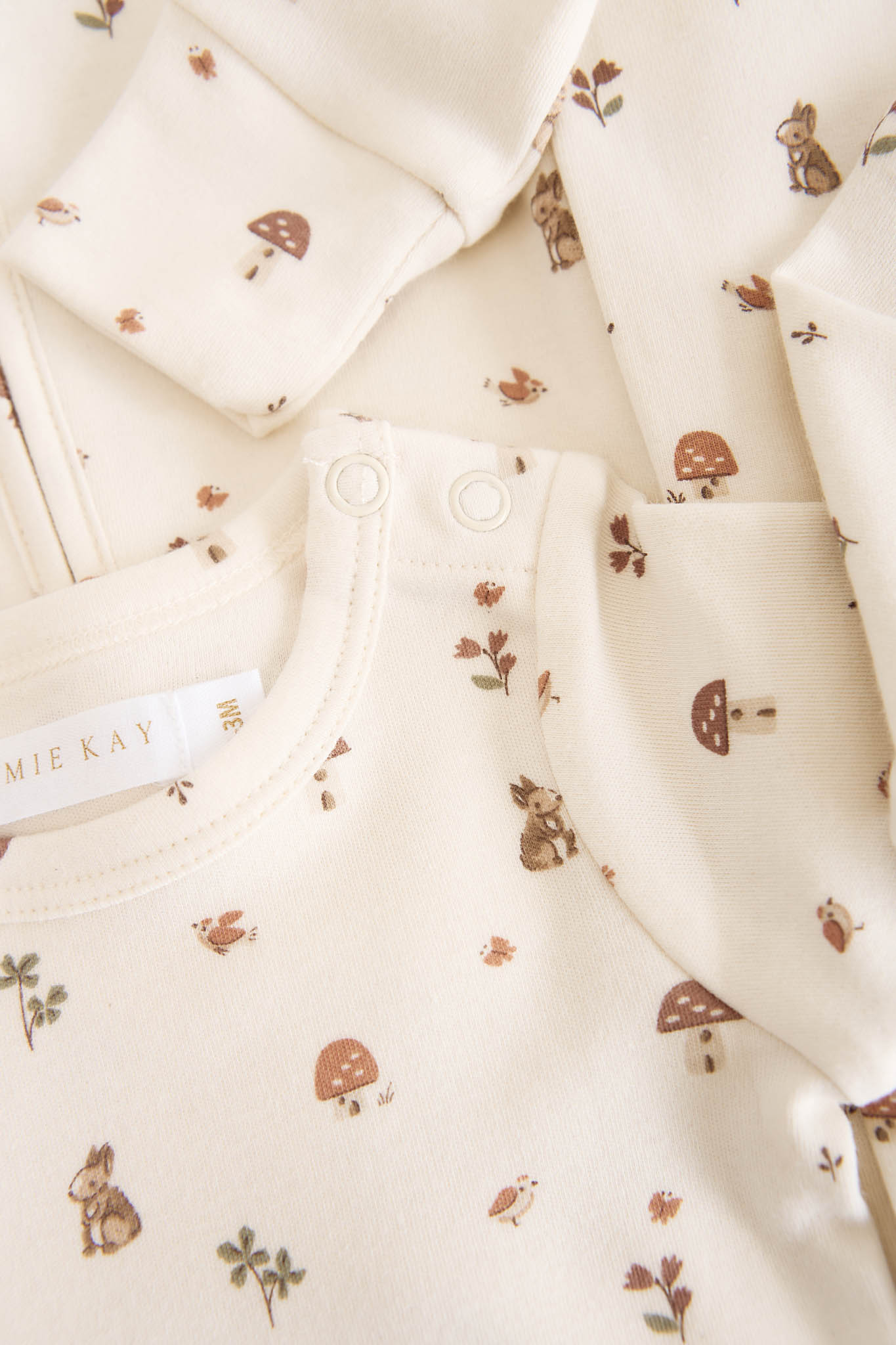 Organic Cotton Hudson Short Sleeve Bodysuit - Foraging Friends Jamie Kay