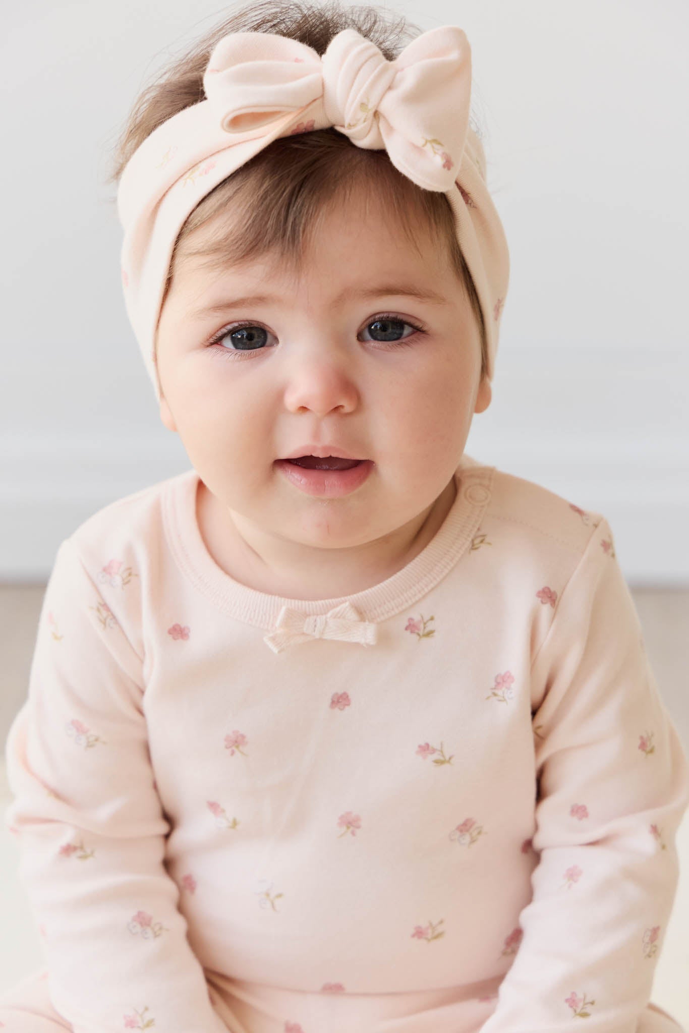 Organic Cotton Long Sleeve Bodysuit - Meredith Morganite Jamie Kay
