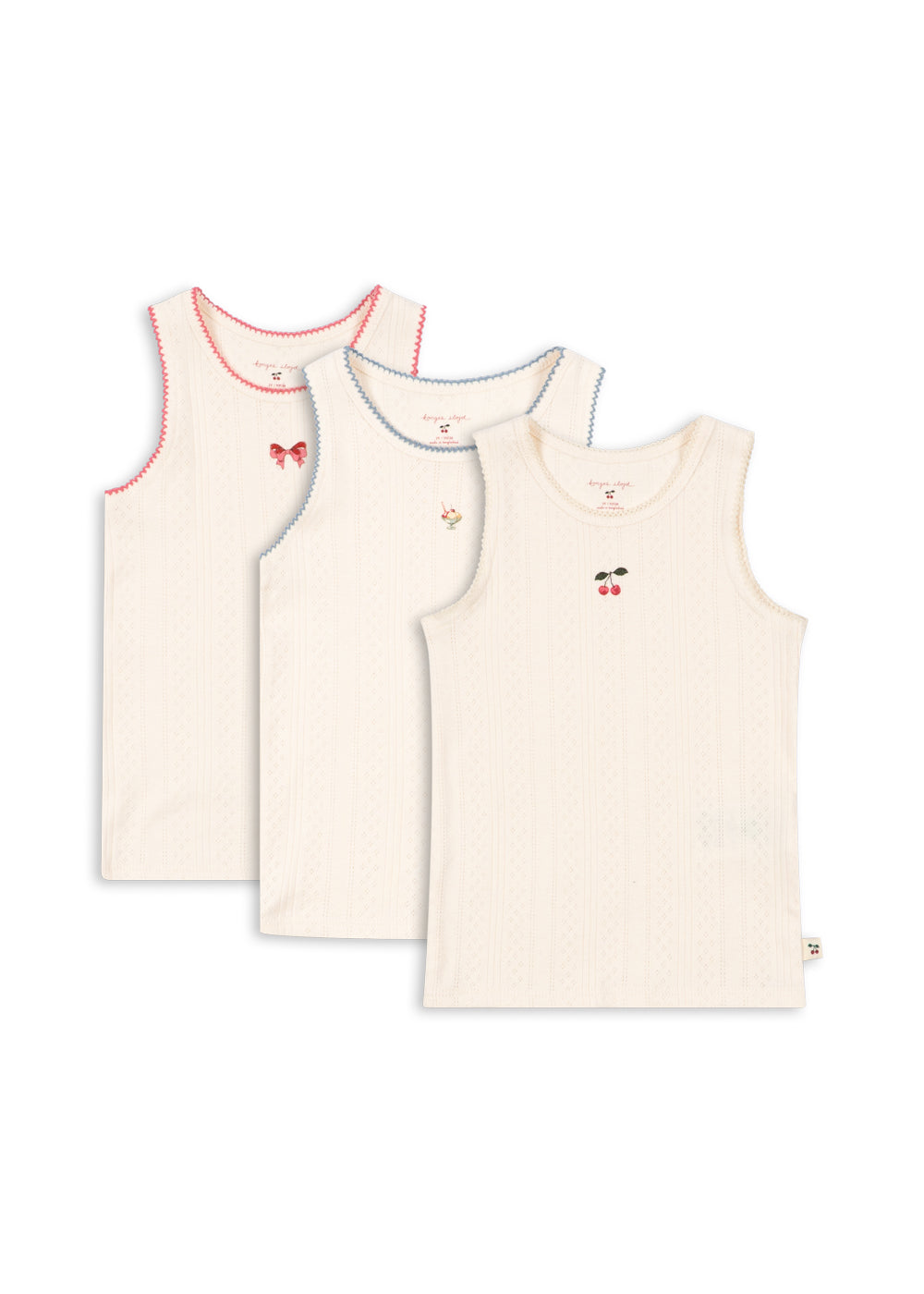 Konges Sløjd Minna 3 Pack Tank Tops - Antique White