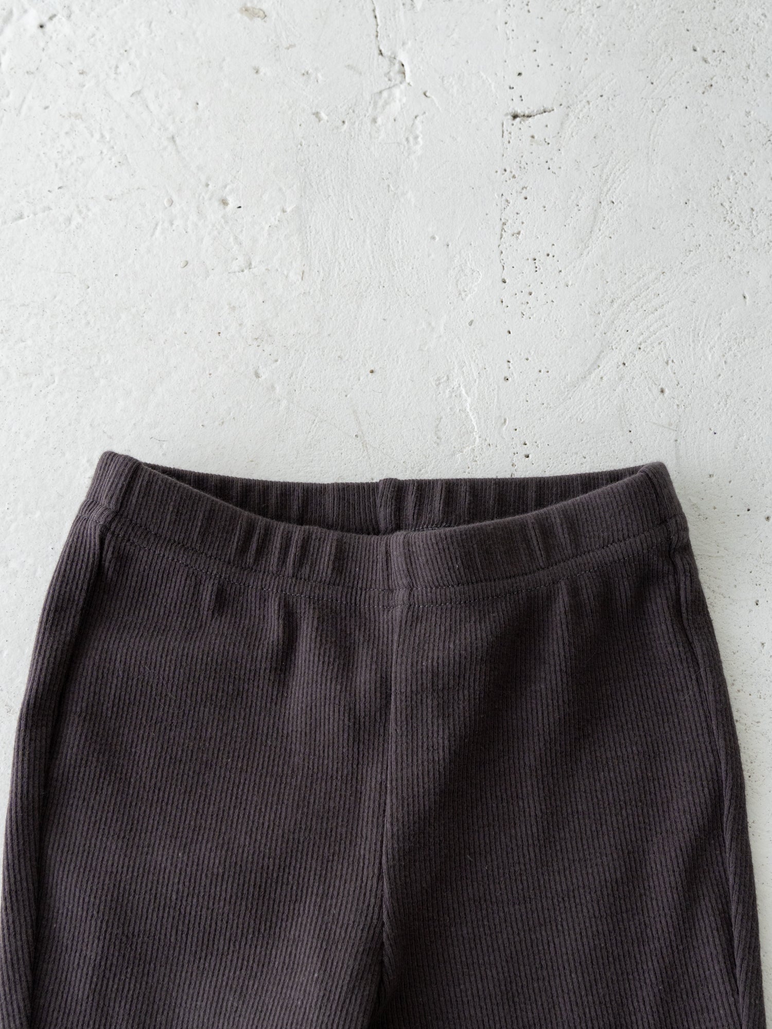 Pippi + Lotta Stitch Flare Pants - Charcoal | Soft Ribbed Flare Pants for Kids Pippi + Lotta