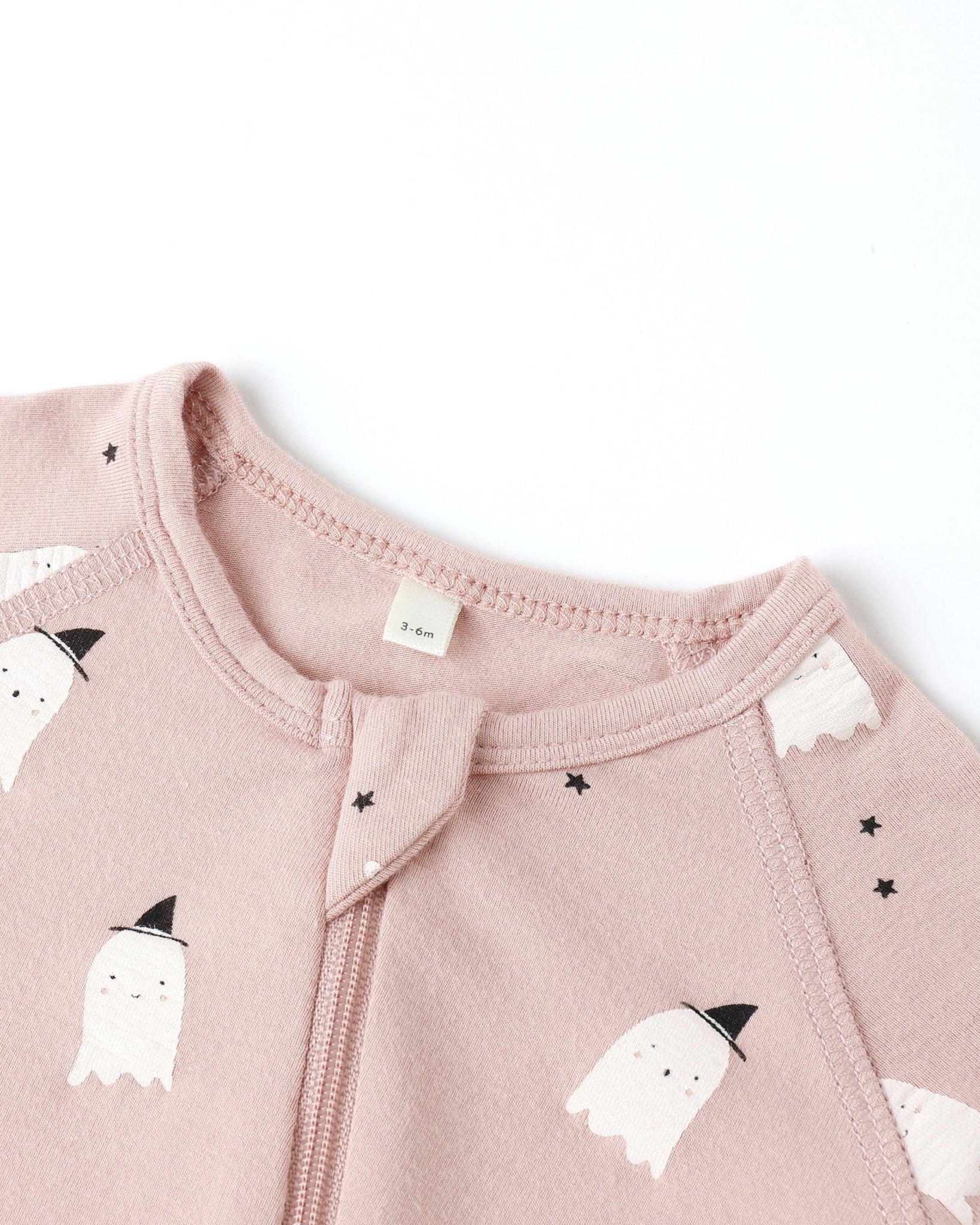Quincy Mae Bamboo Zip Footie || Pink Ghosts Quincy Mae New