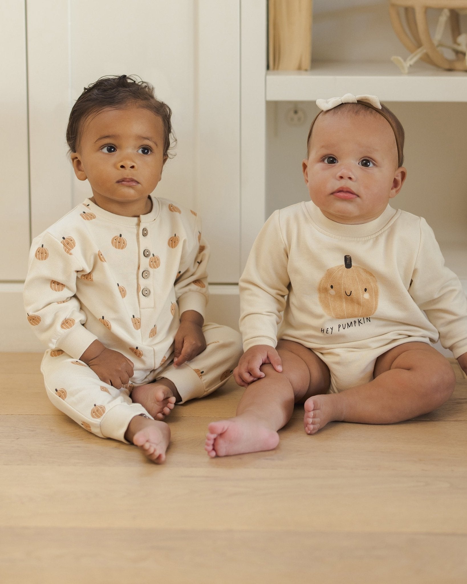 Quincy Mae Relaxed Fleece Jumpsuit || Smiley Pumpkins Quincy Mae New