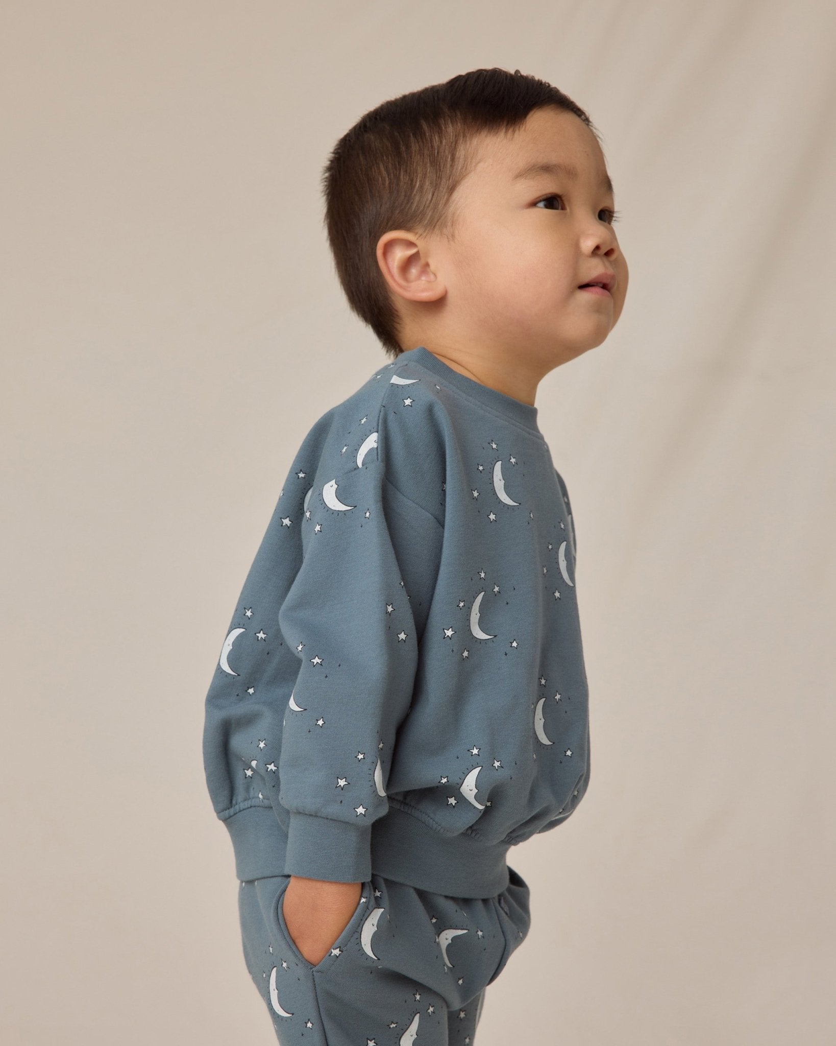 Quincy Mae Relaxed Fleece Sweatshirt || Silver Moons Quincy Mae
