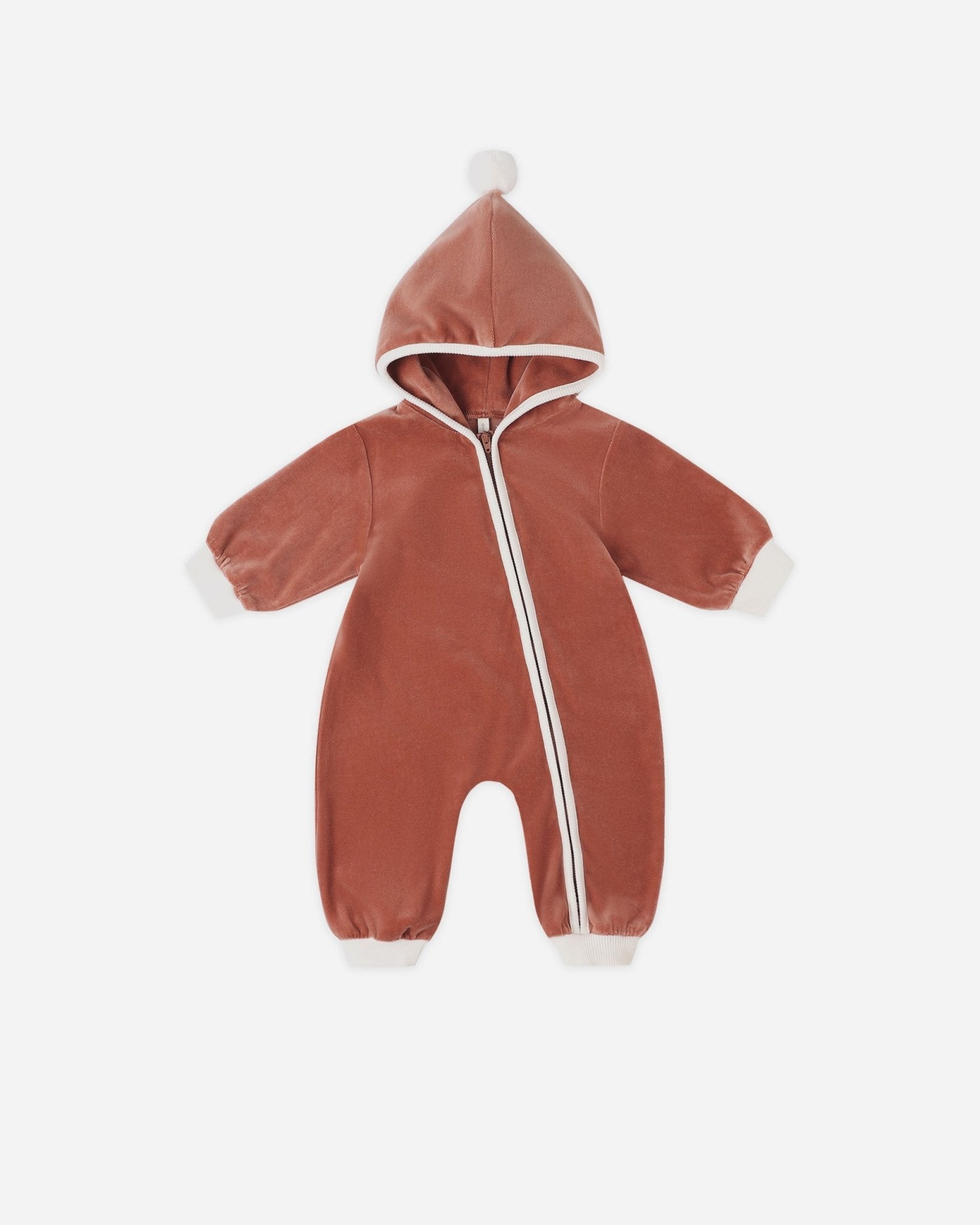 Quincy Mae Velour Zip Jumpsuit || Cranberry Quincy Mae