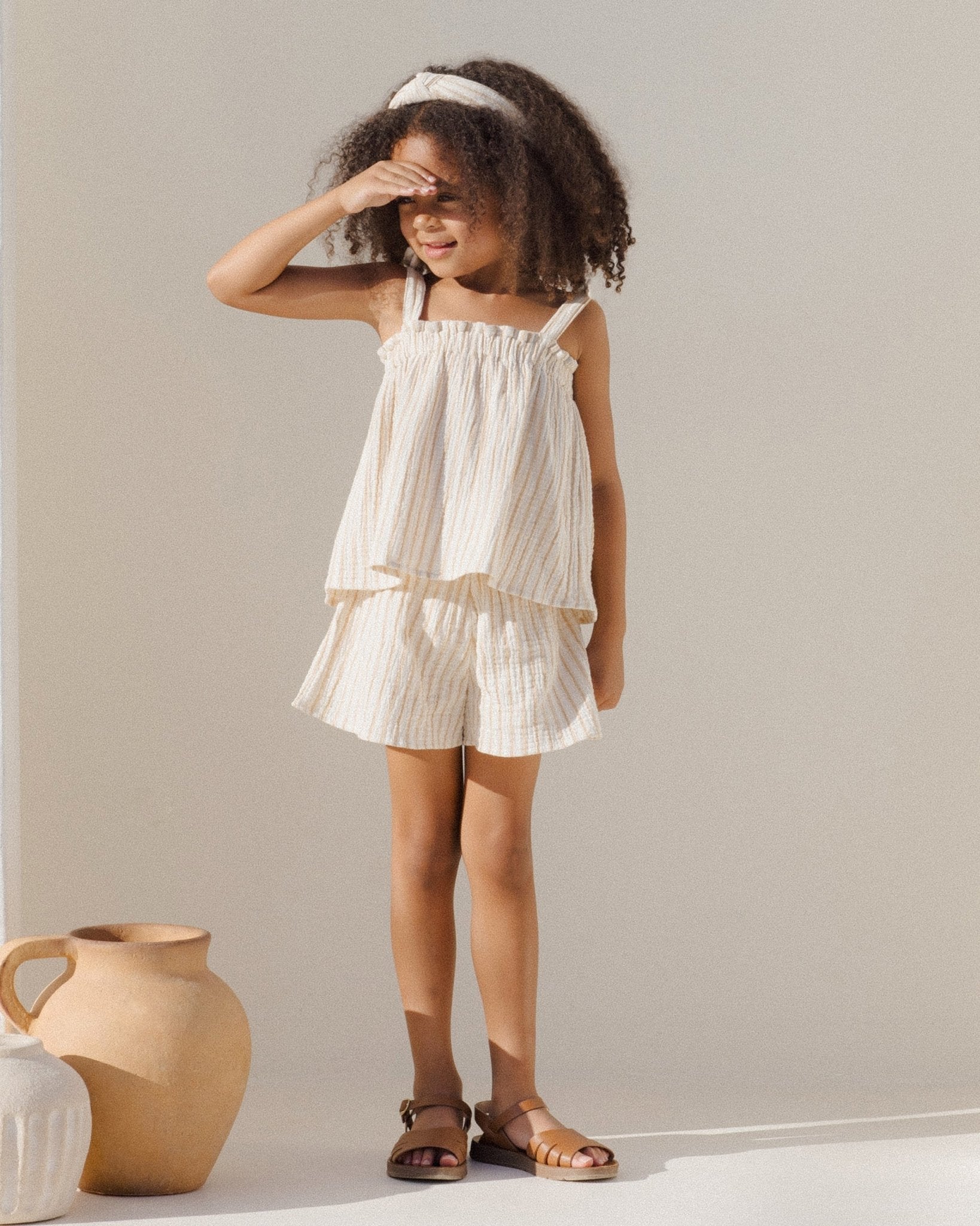 Rylee + Cru Remi Shorts || Marigold Stripe Rylee + Cru