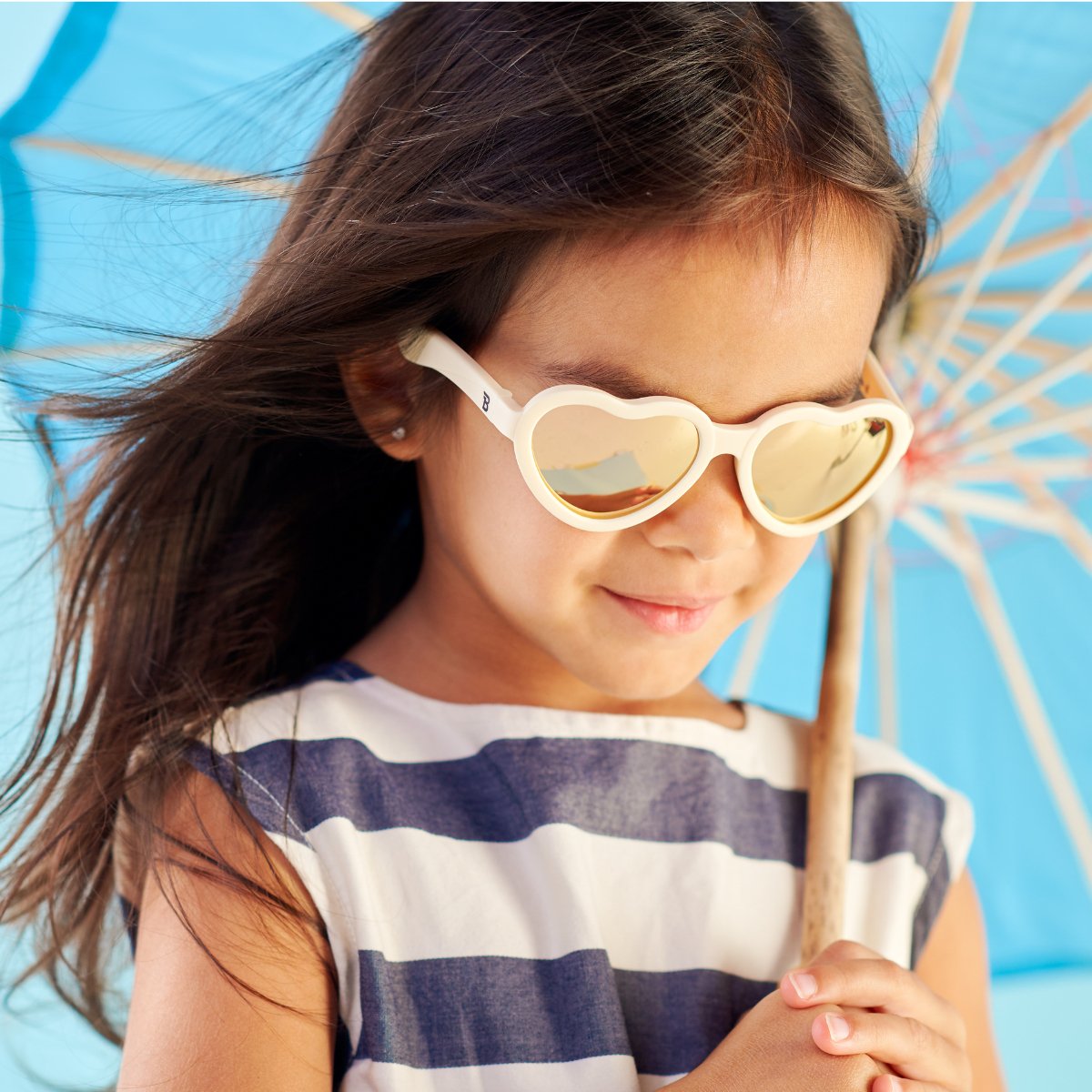 Babiators Sweet Cream Heart | Rose Gold Polarized Mirrored Lenses Babiators