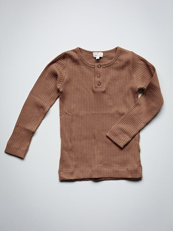 The Simple Folk The Ribbed Top - Cinnamon The Simple Folk