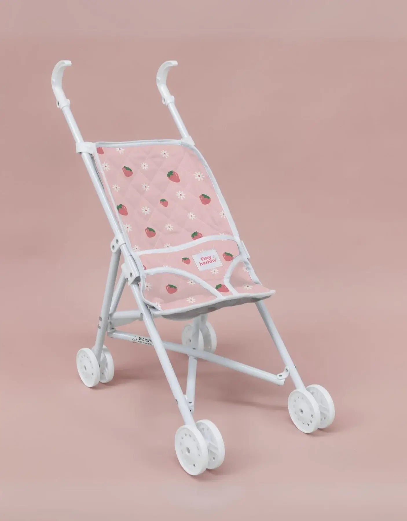 Tiny Harlow doll stroller in Strawberry Picnic