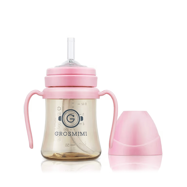 onzenna (Grosmimi and Cha&amp;Mom) - Grosmimi PPSU Straw Cup - 6oz (6 Months+): Peach