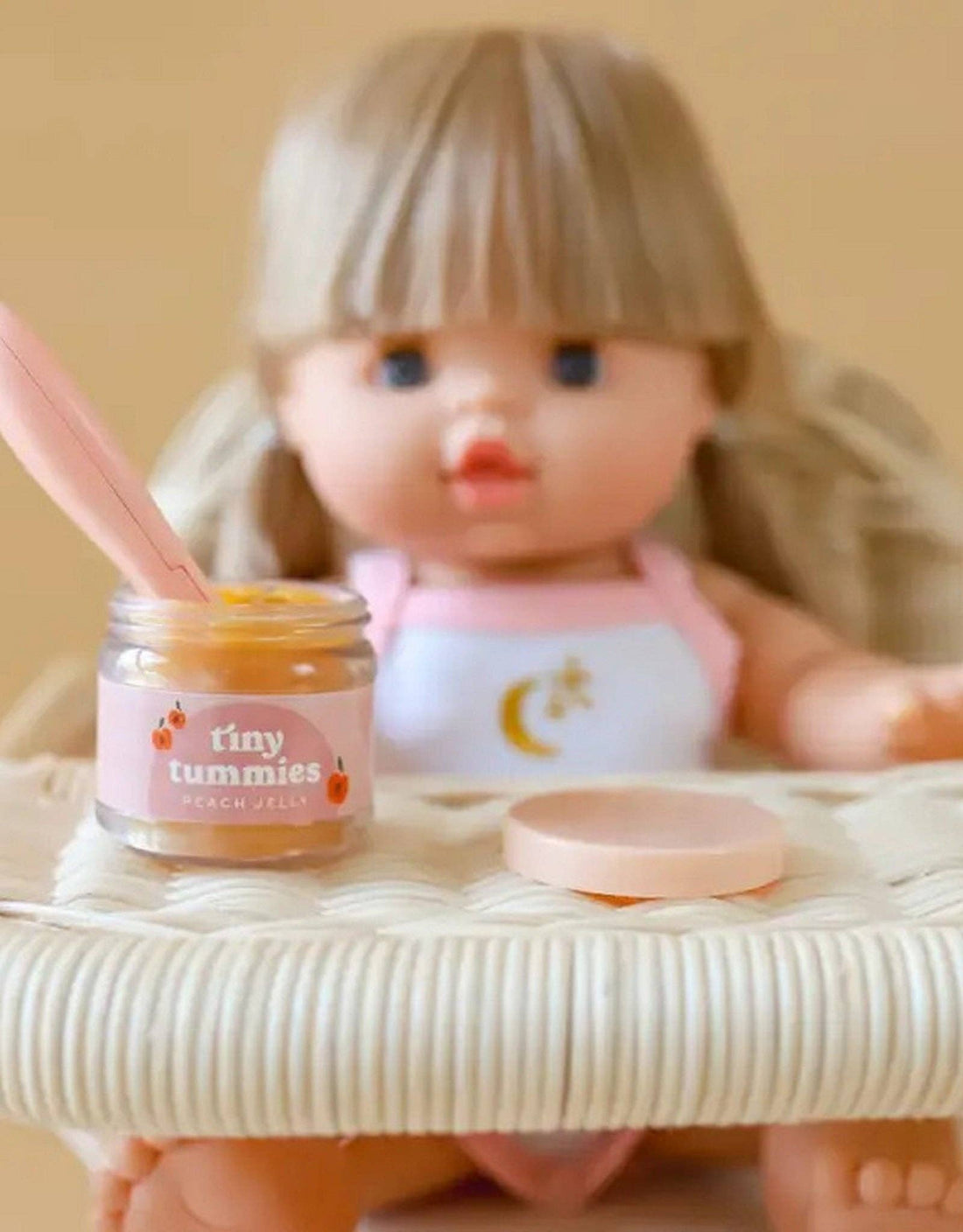 Tiny Harlow - Tiny Tummies - Chocolate pudding - Jar and spoon