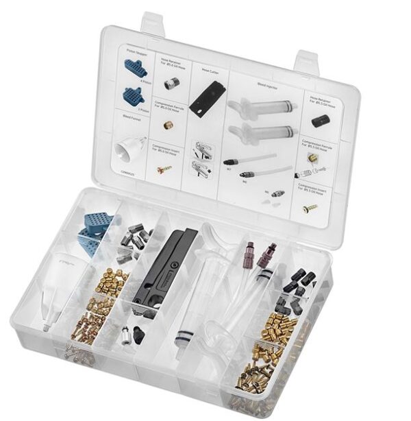TRP advanced hydraulic disc brake bleed kit for mountain bike brake maintenance