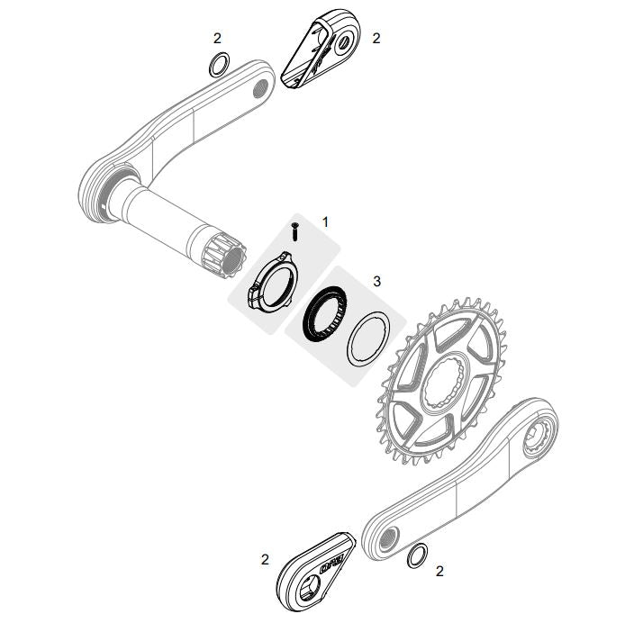 TRP EVO FC-M9050 crankset detailed view - premium mechanical drivetrain for  cycling builds"