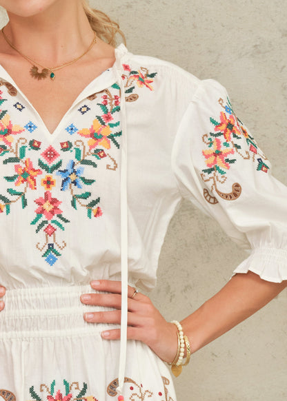 M.A.B.E Gracie Midi Dress - Multi