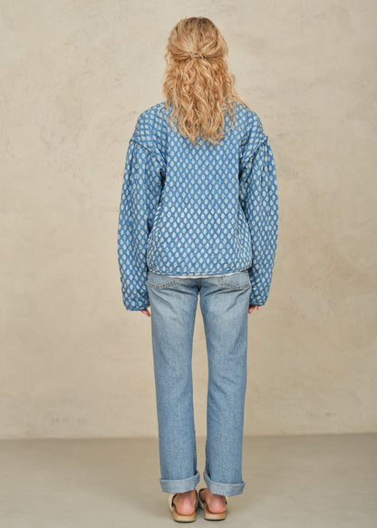 M.A.B.E Jenna Quilted Jacket - Blue