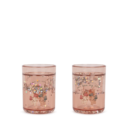 Konges Sløjd 2 pack glitter cups - bow kitty