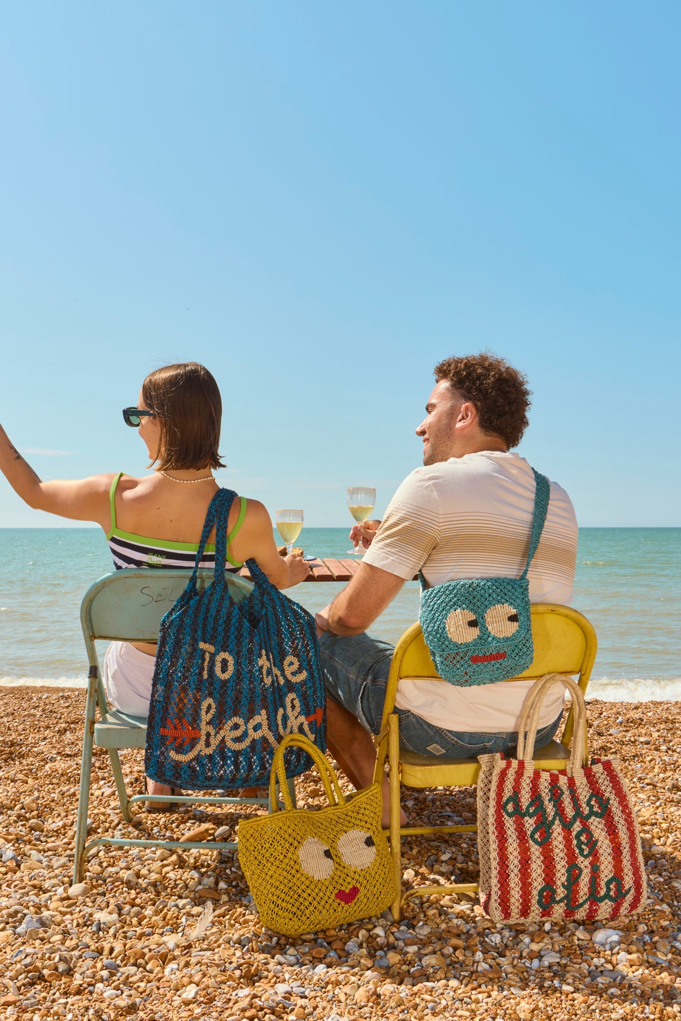 The Jacksons Drew To The Beach Jute Tote Bag
