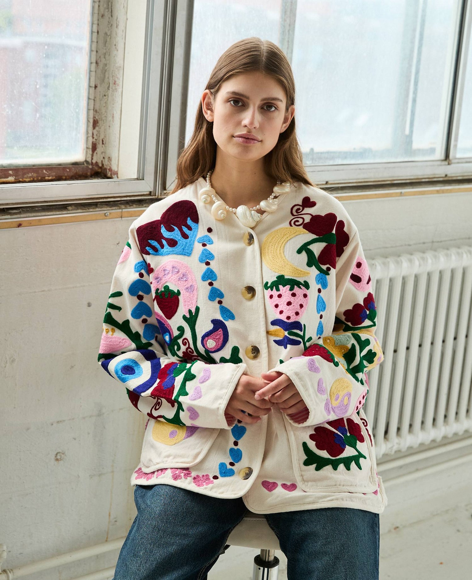 Sissel Edelbo Maggie Jacket - White Rose