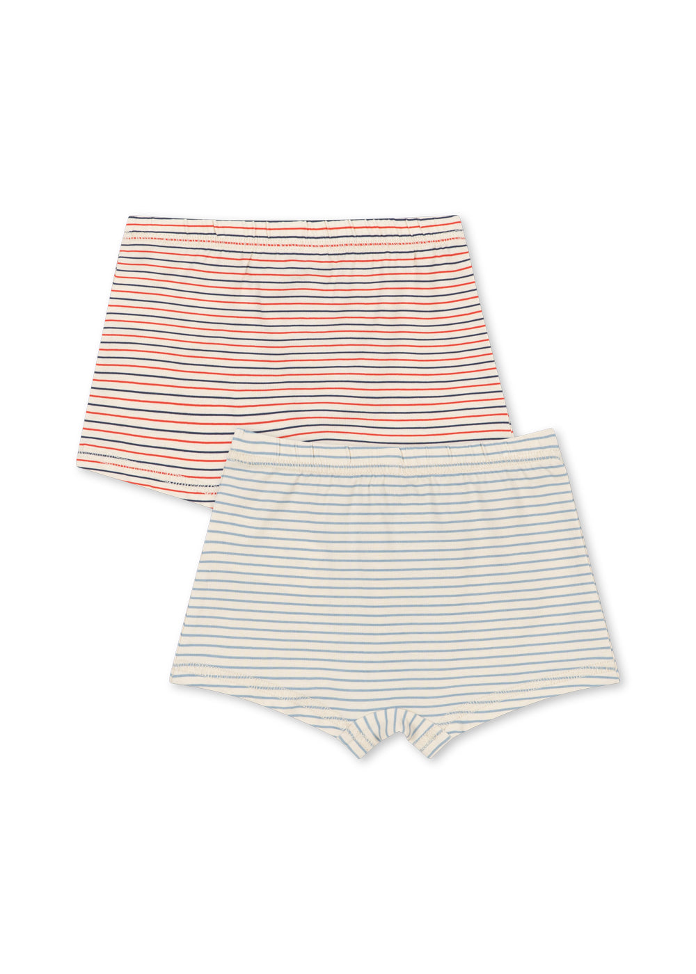 Konges Sløjd BASIC 2 PACK BOXERS - Stripe Blue / Stripe Tricolore Petit